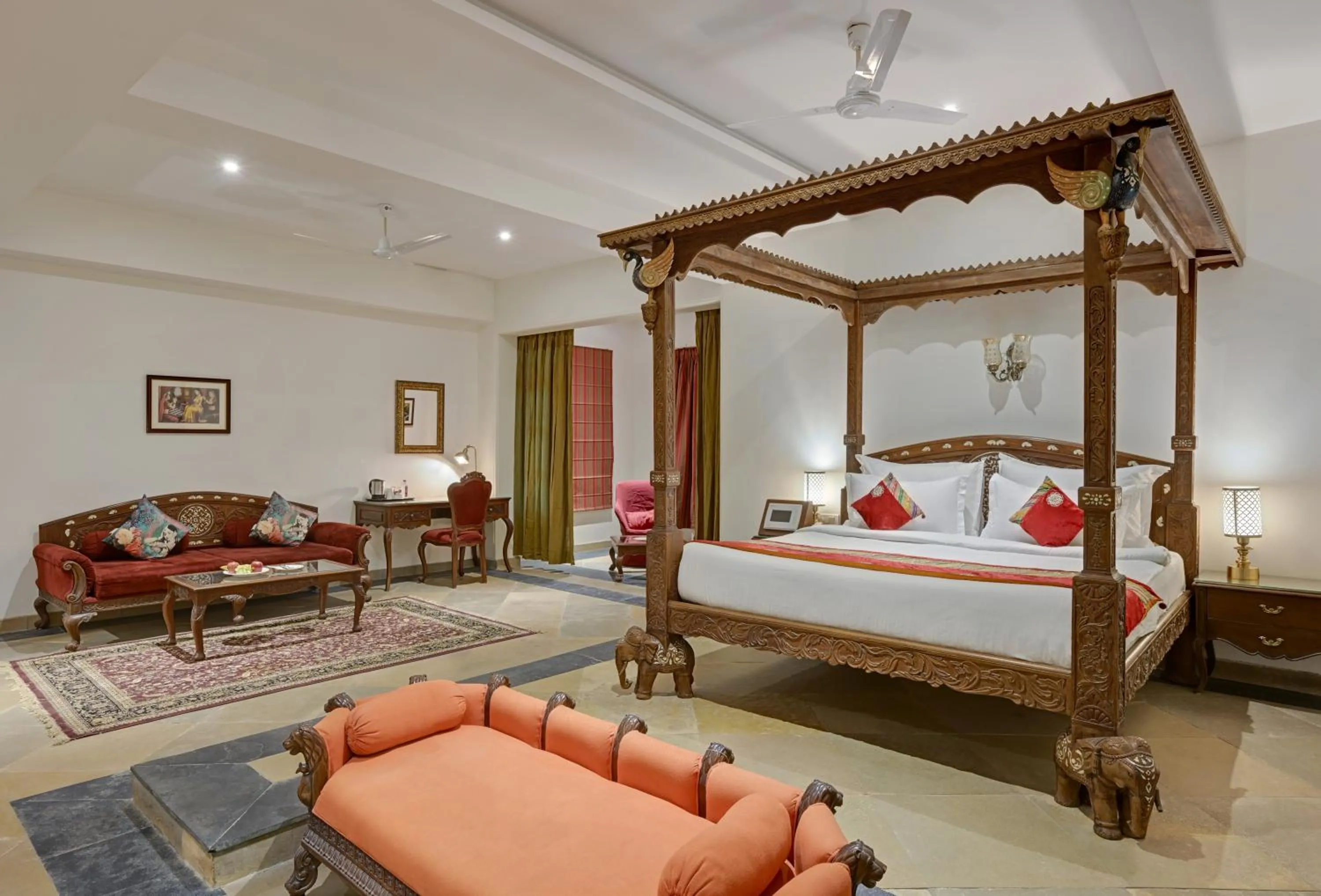 Bed in Brahma Niwas - Best Lake View Hotel in Udaipur