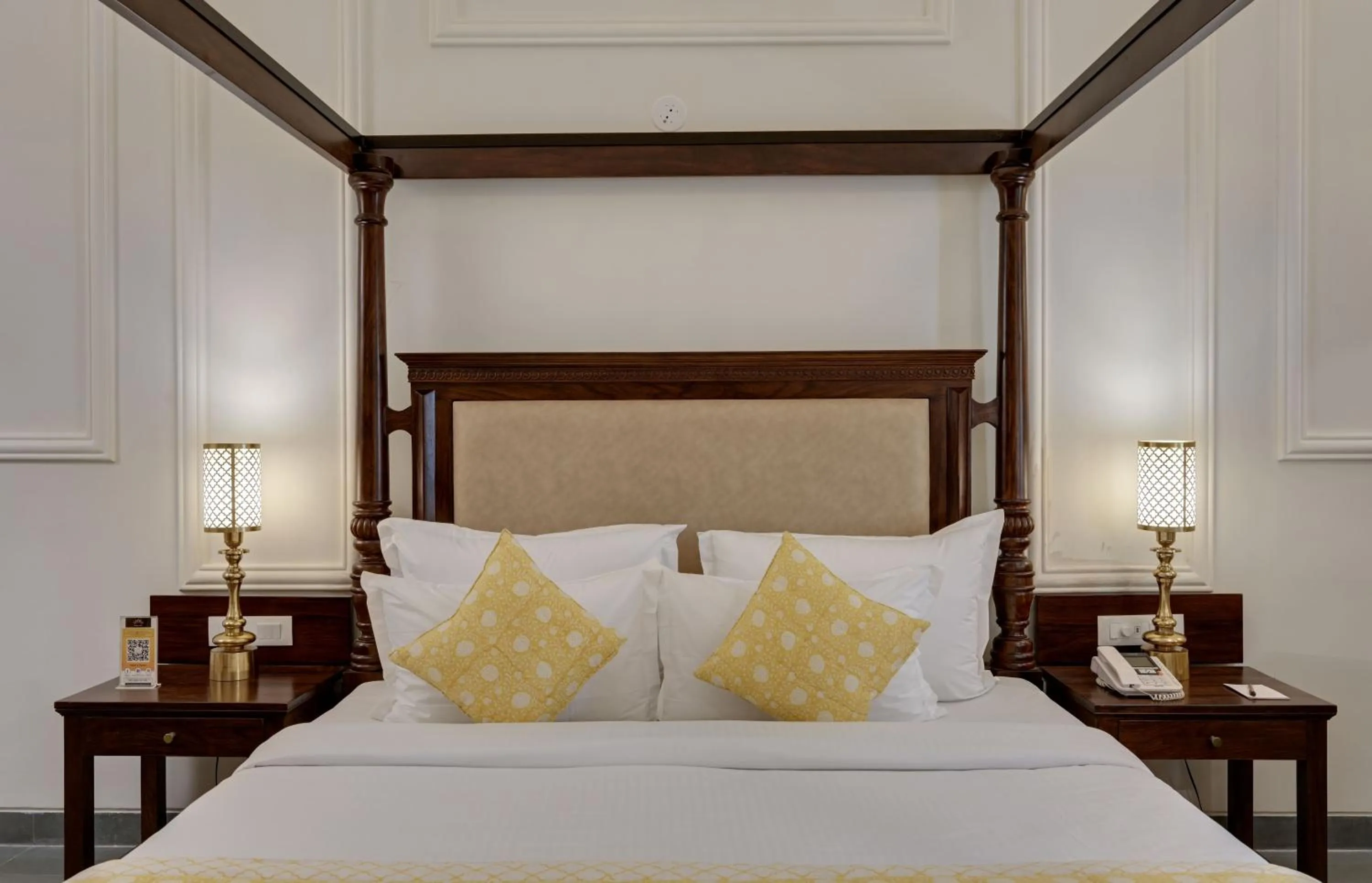 Bed in Brahma Niwas - Best Lake View Hotel in Udaipur