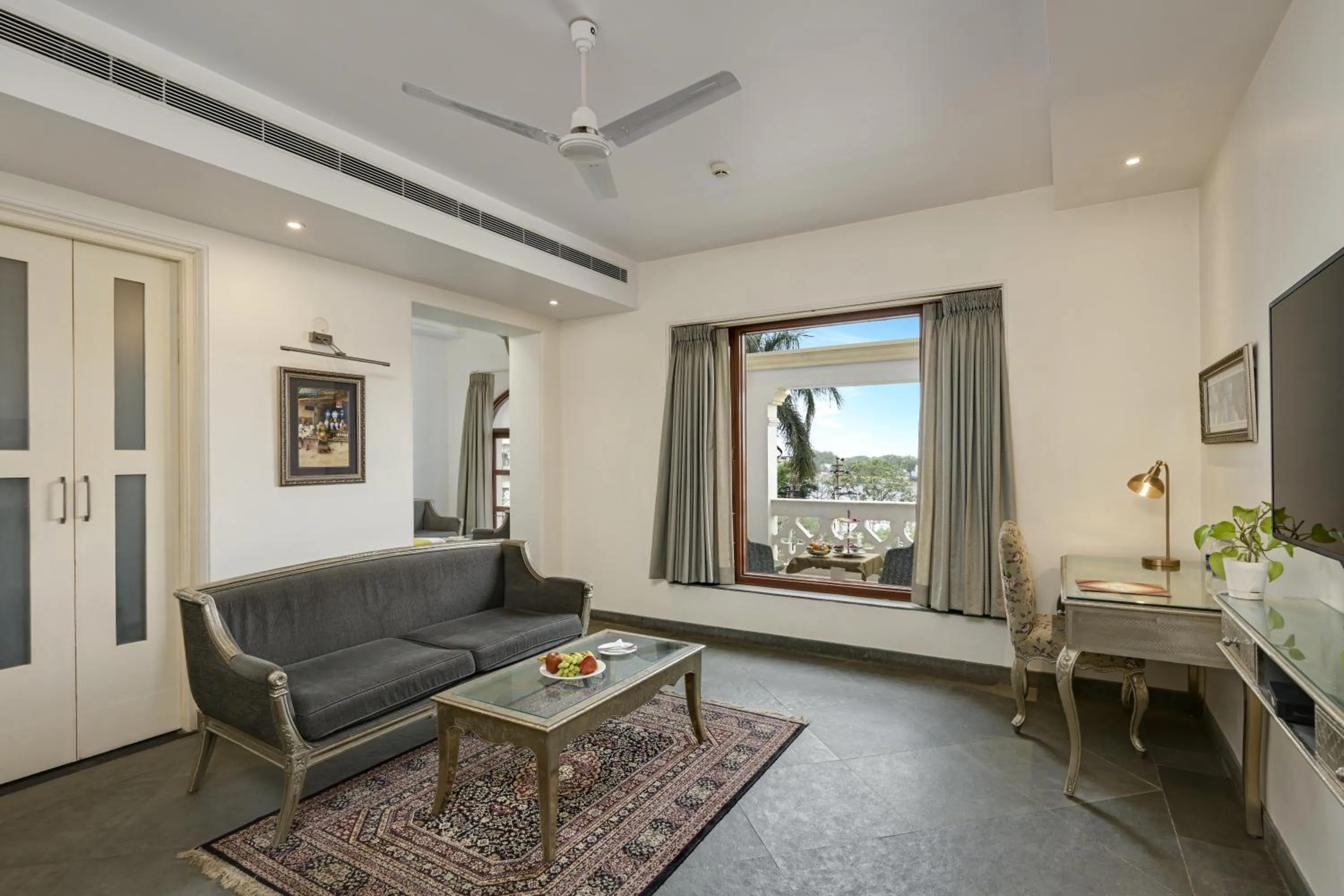 Living room in Brahma Niwas - Best Lake View Hotel in Udaipur