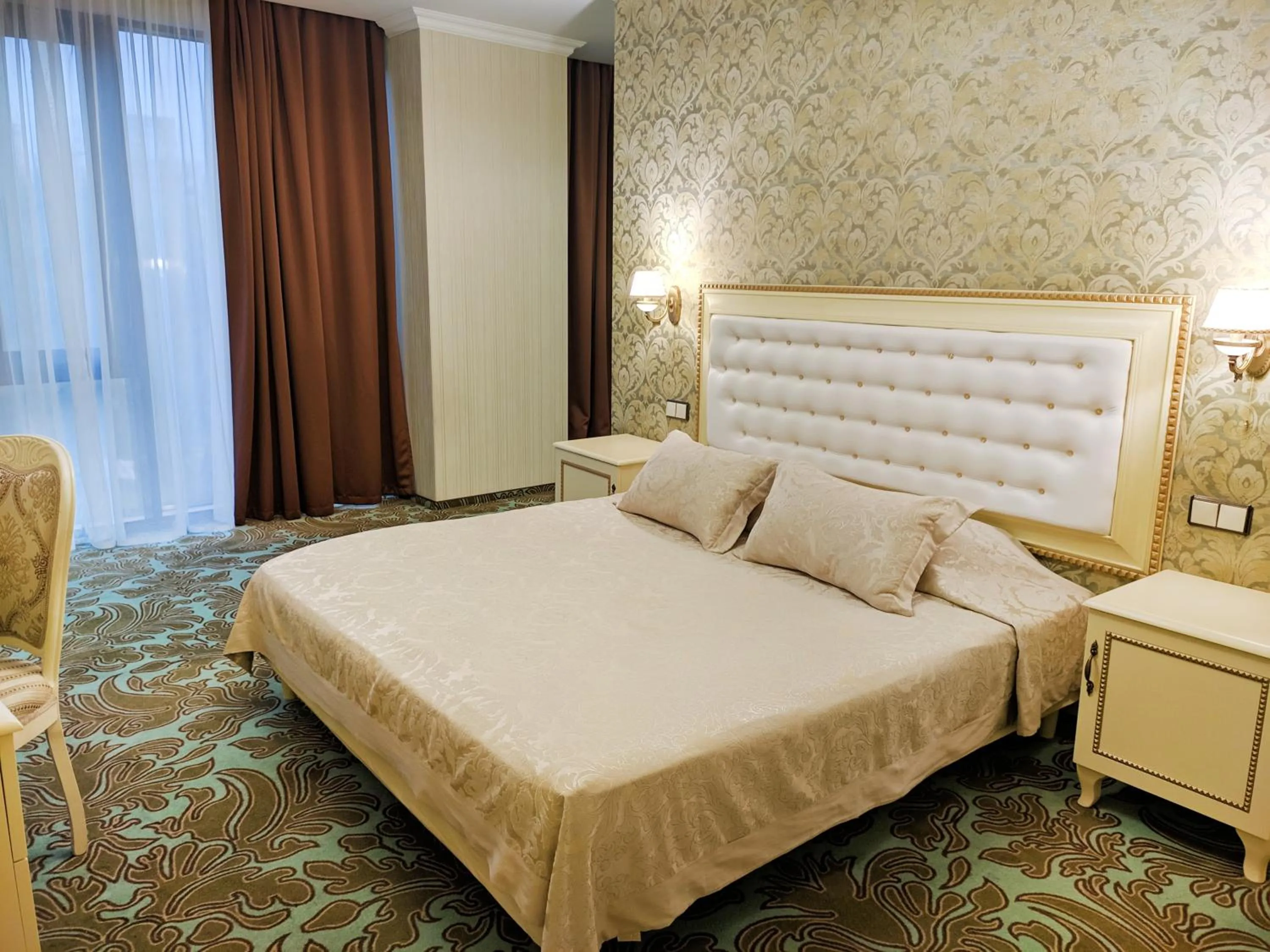 Balcony/Terrace, Bed in Hotel Misto SPA & FITNESS