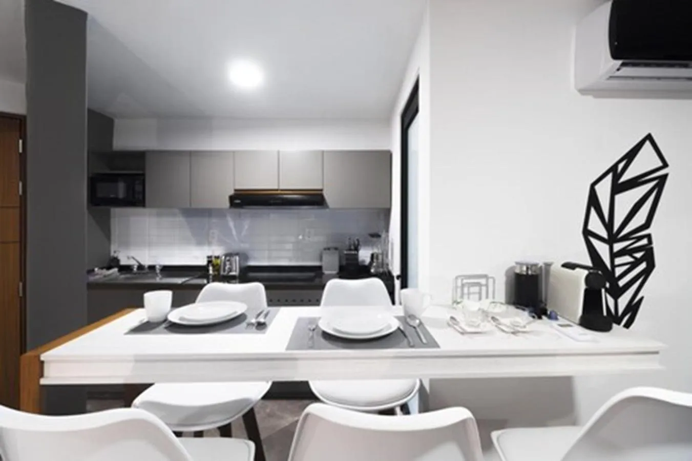 kitchen in Seven Boutique Apartments Cancún