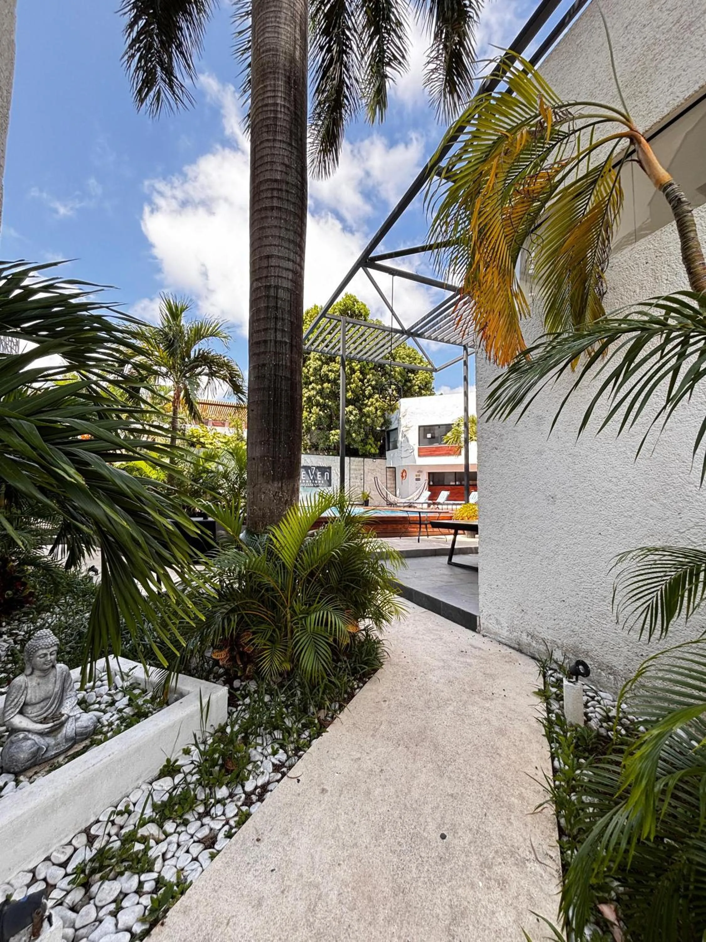 Patio in Seven Boutique Apartments Cancún