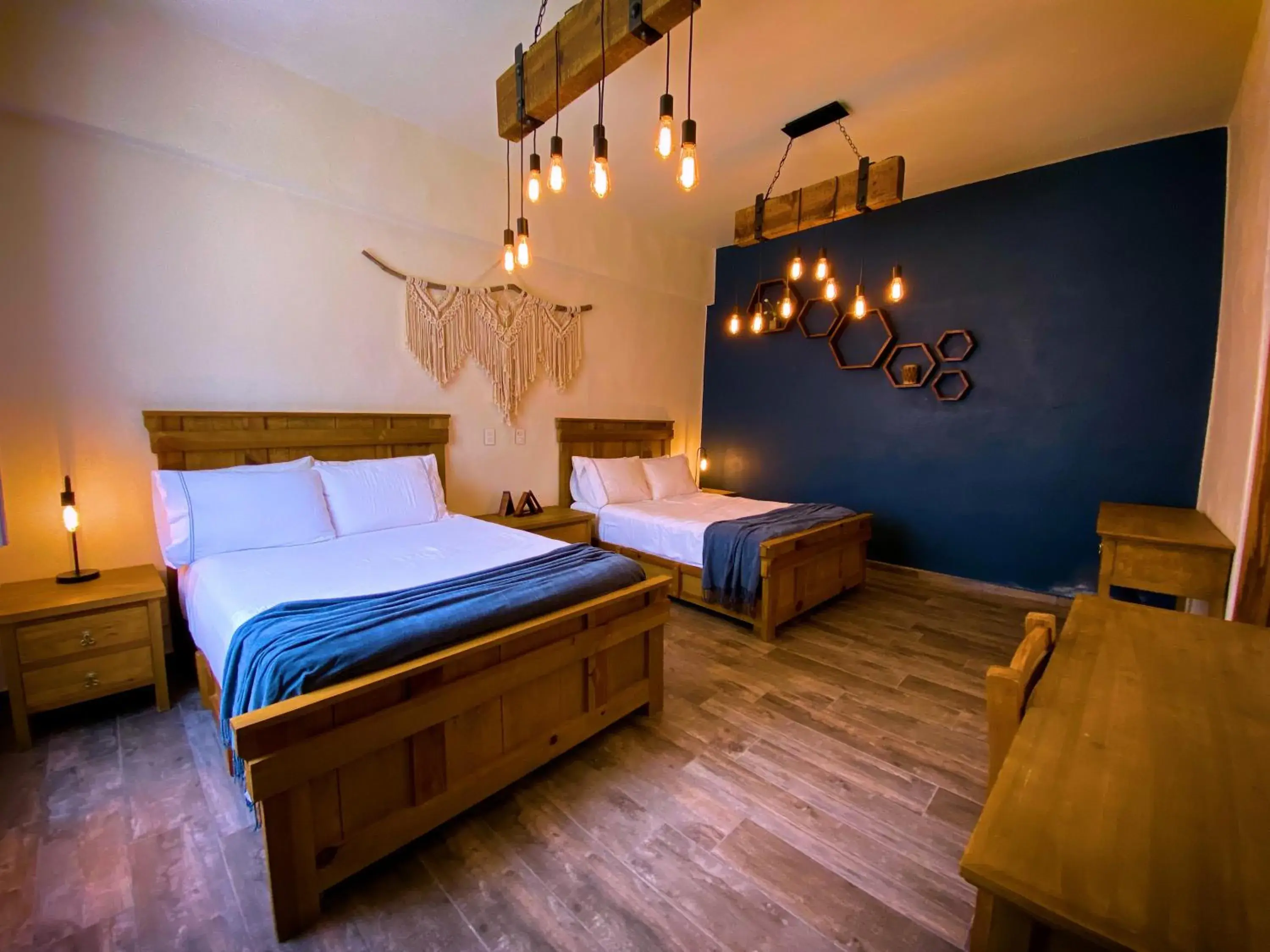 Quadruple Room with Garden View in Hotel Boutique Rancho San Juan Teotihuacan Quadruple Room with Garden View in Hotel Boutique Rancho San Juan Teotihuacan