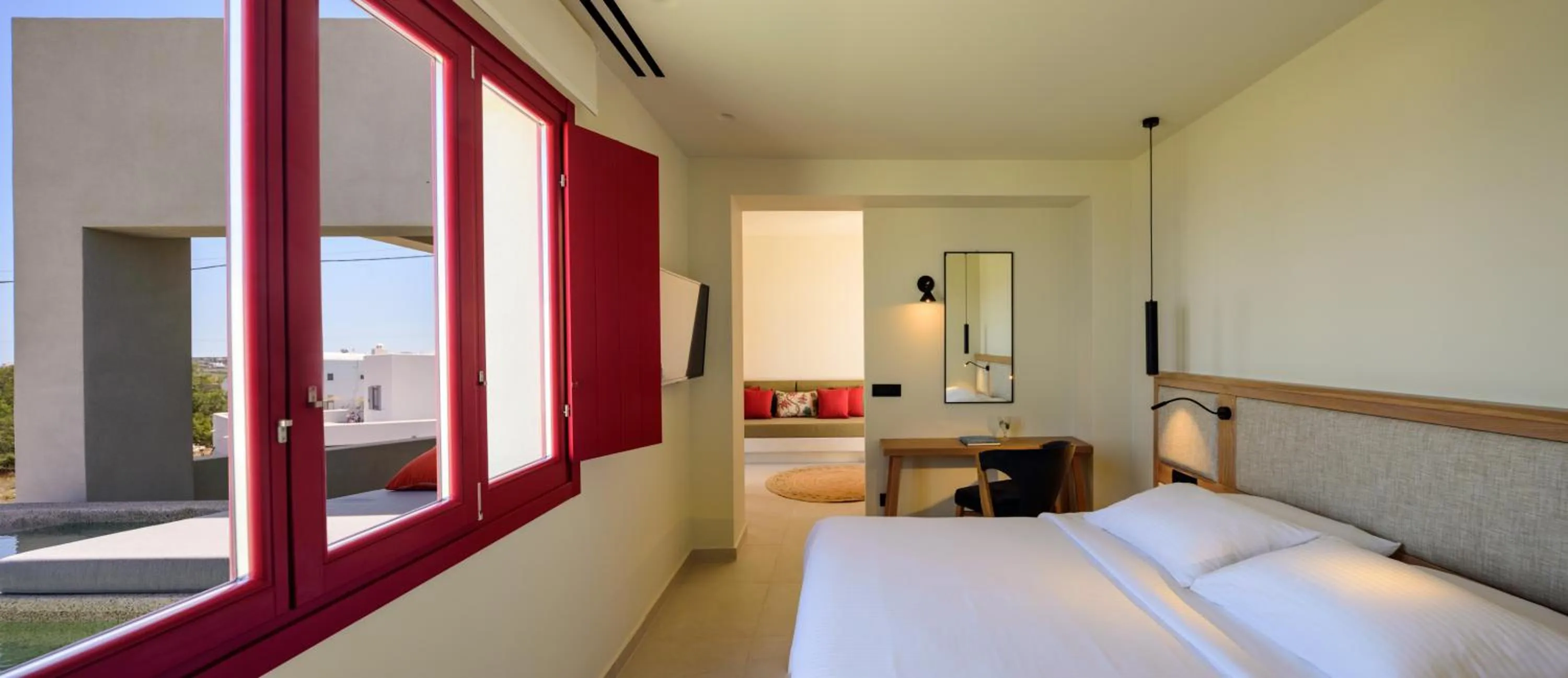 Photo of the whole room, Bed in Potnia Theron Suites