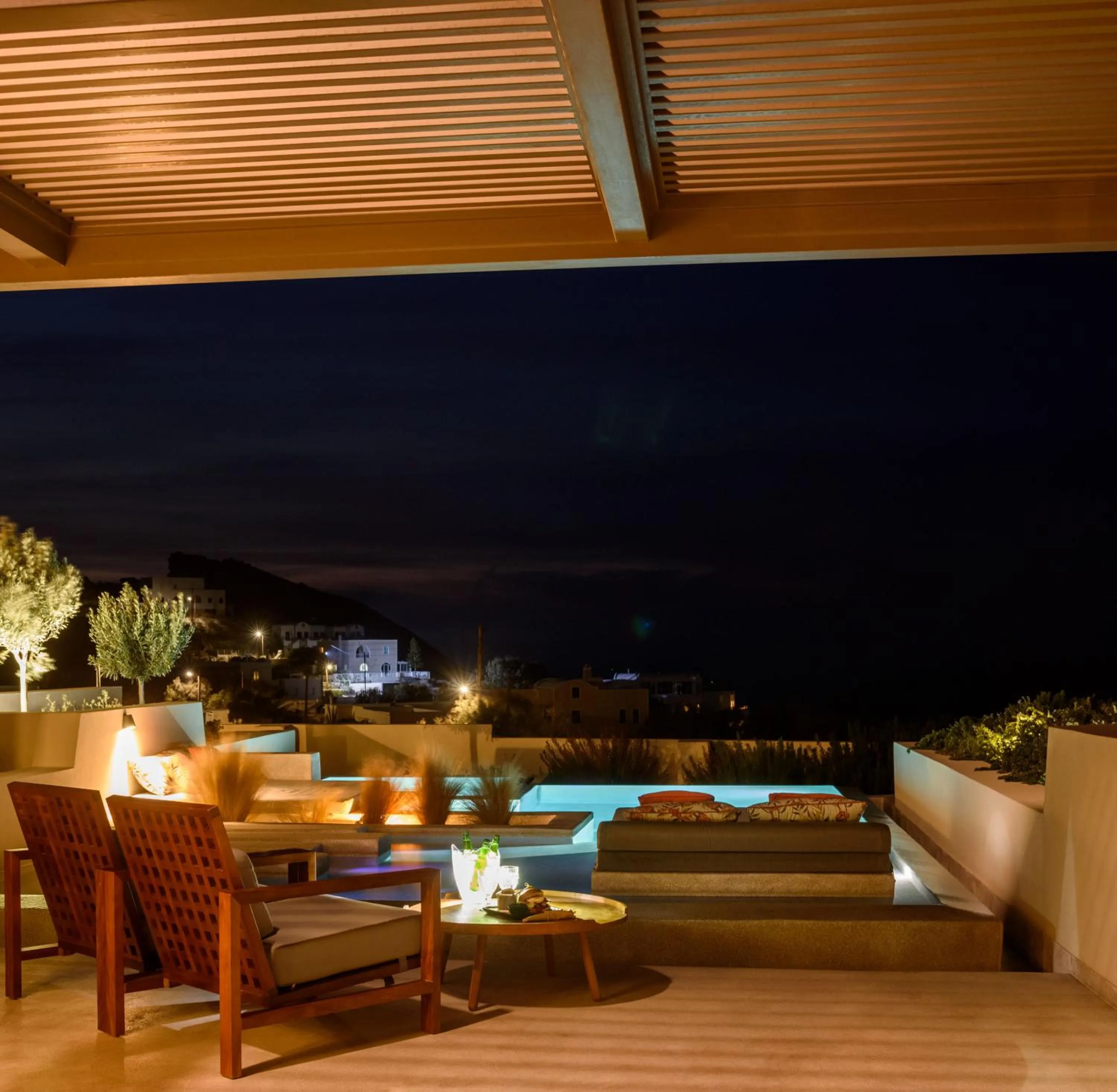 Patio in Potnia Theron Suites