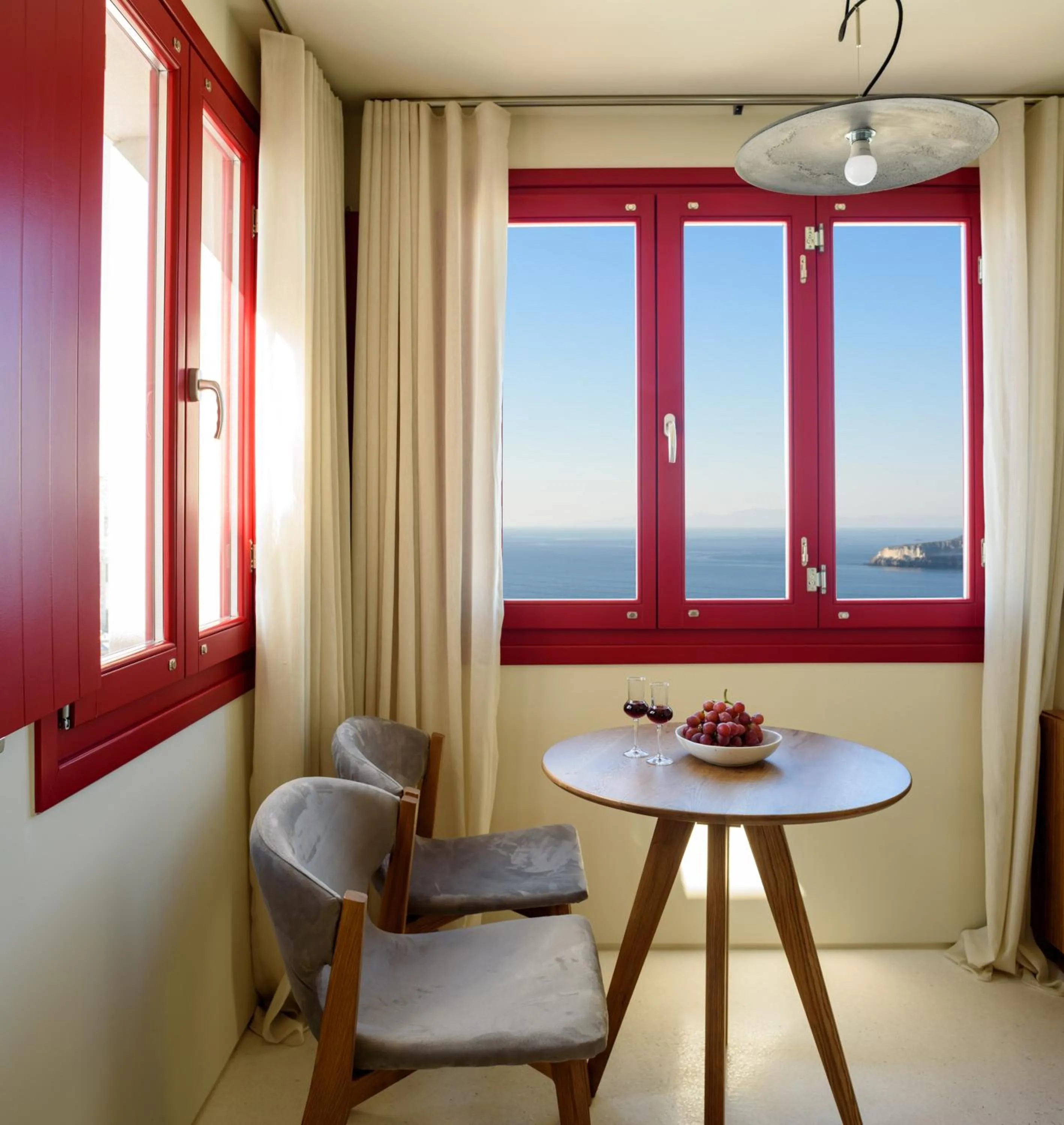 Living room in Potnia Theron Suites