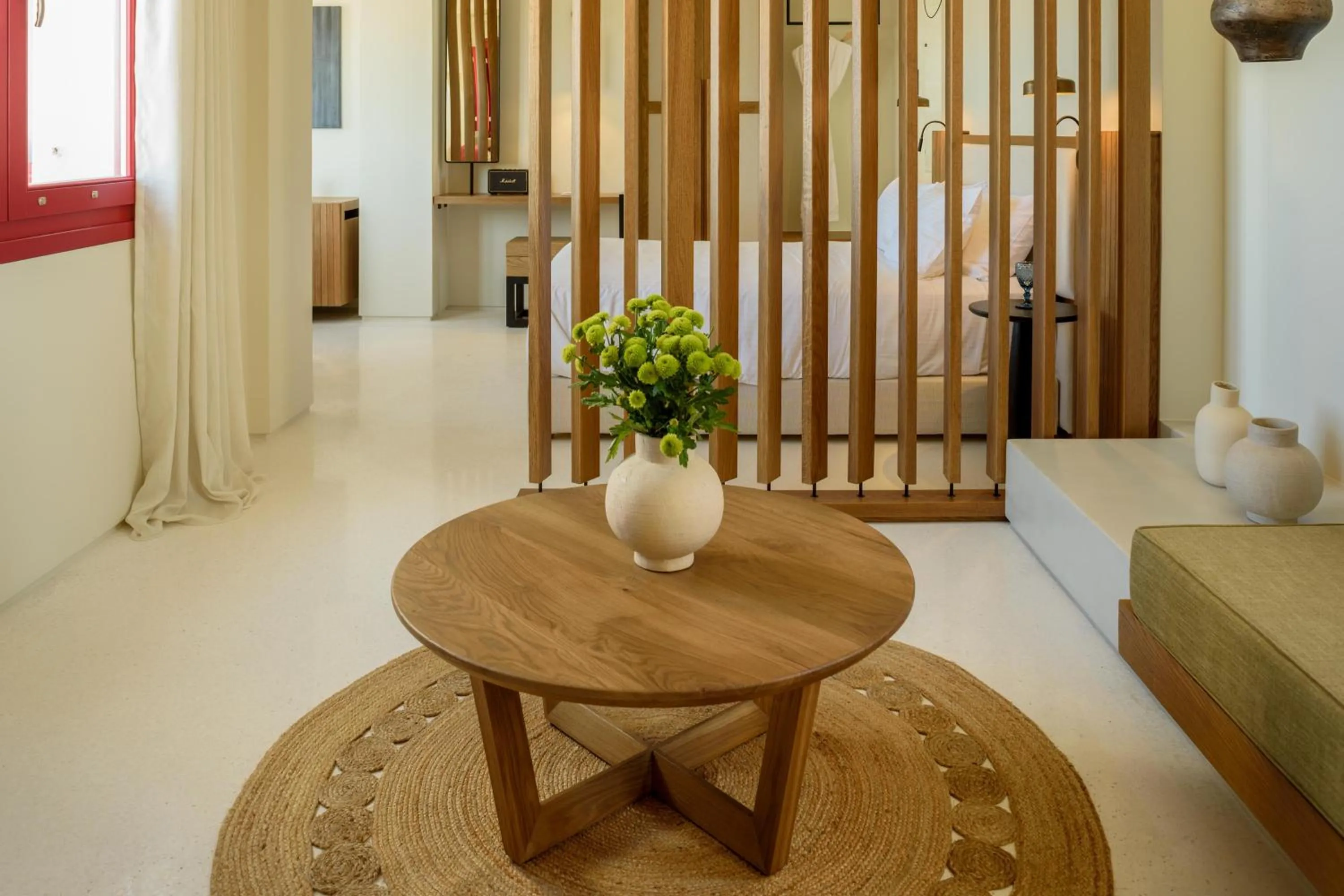 Living room in Potnia Theron Suites