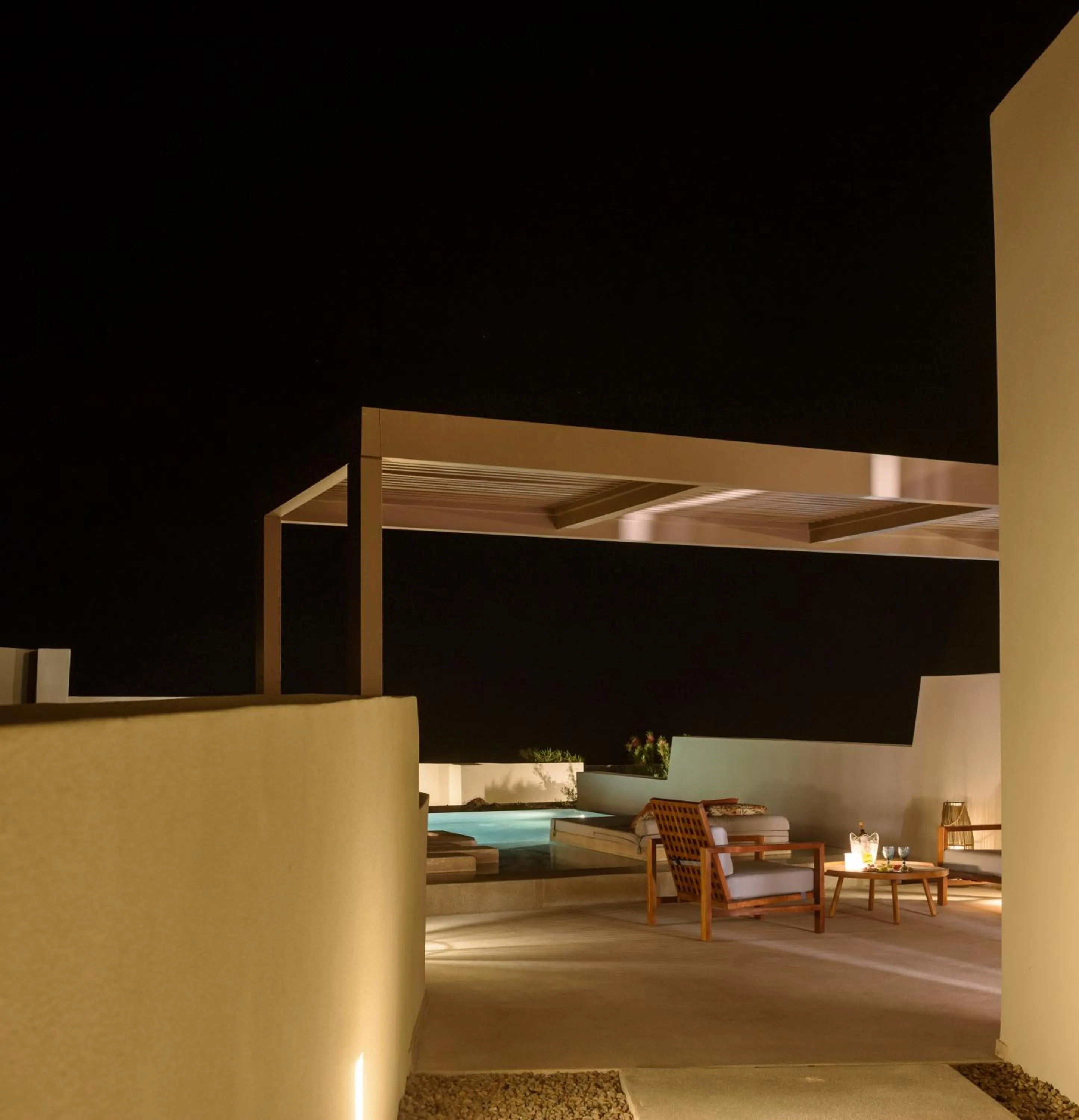 Patio in Potnia Theron Suites