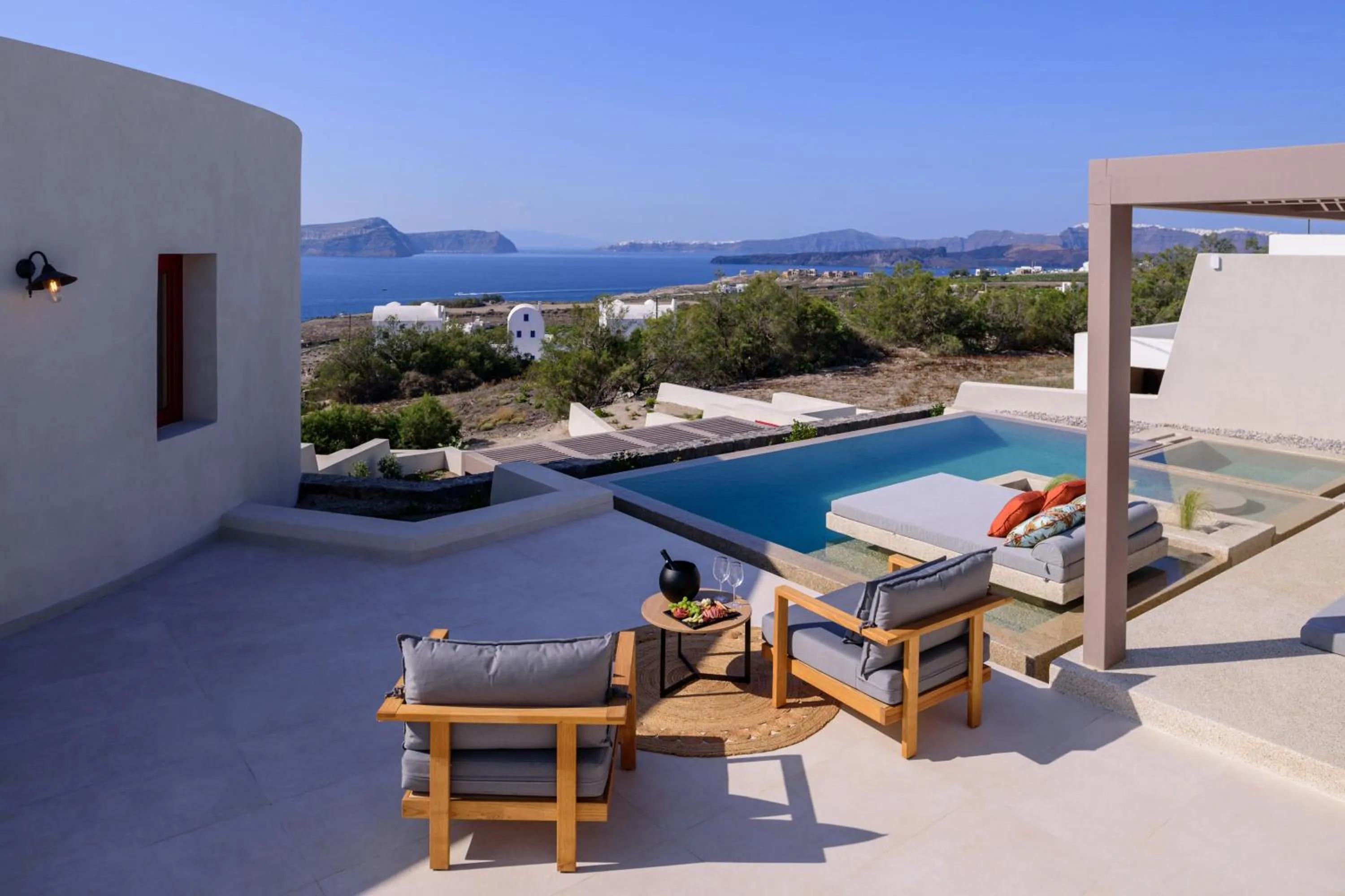 Patio in Potnia Theron Suites