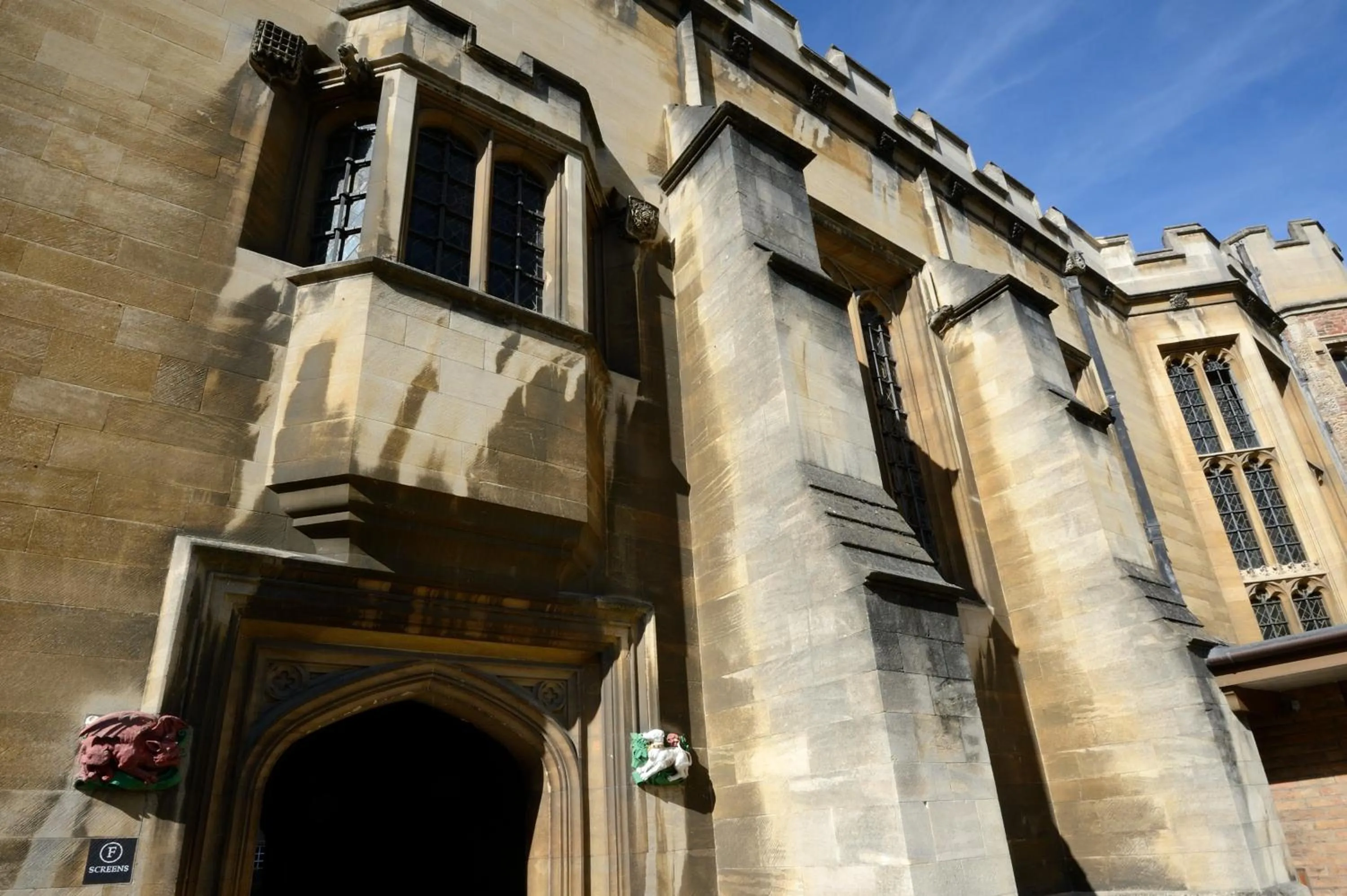 Facade/entrance in Christ's College Cambridge