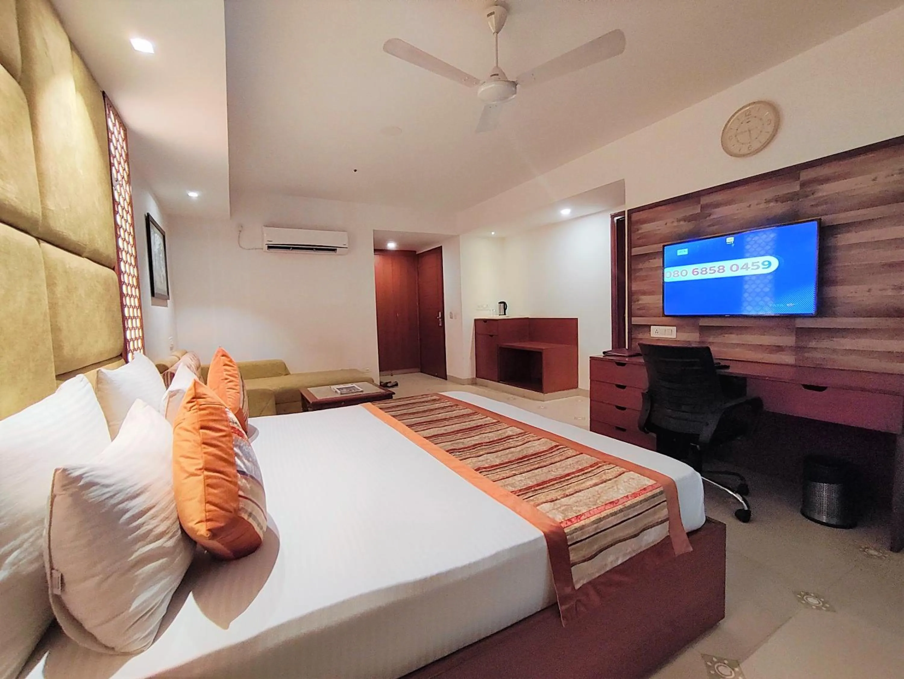 Photo of the whole room, Bed in The Angel Hotel & Suites near Medanta