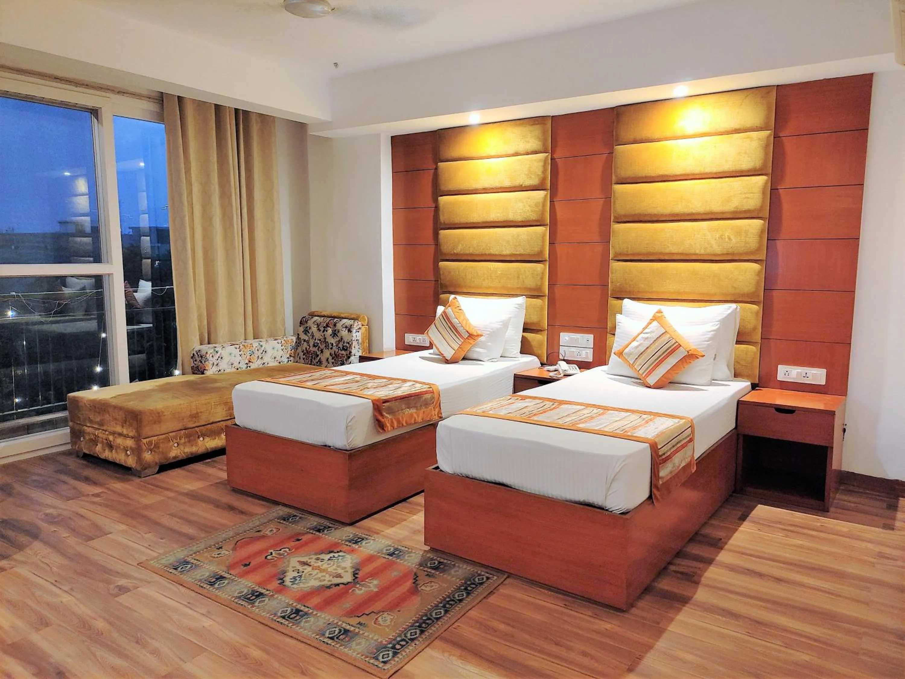 Photo of the whole room, Bed in The Angel Hotel & Suites near Medanta