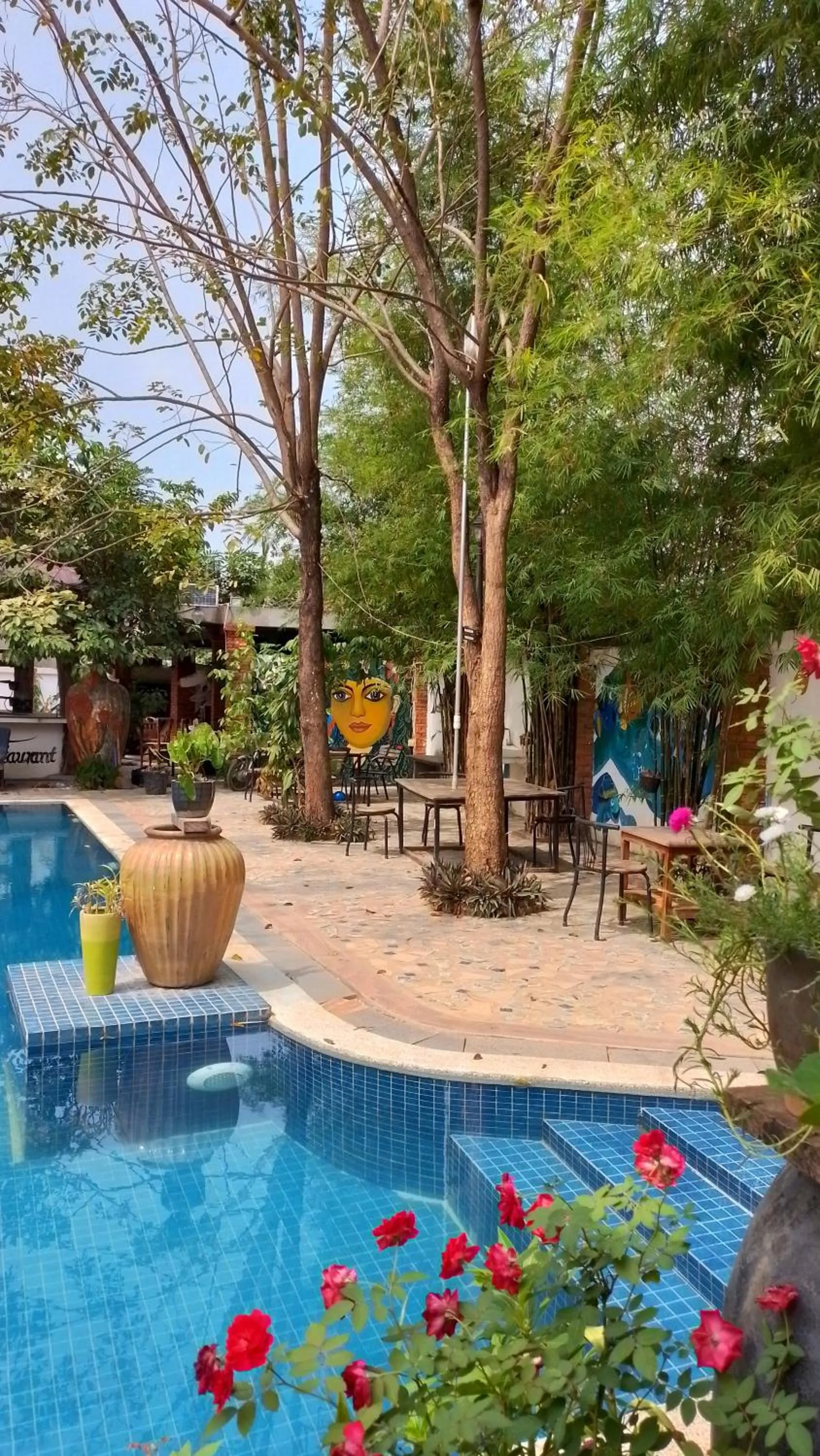 Pool view in The Coconut House Hotel