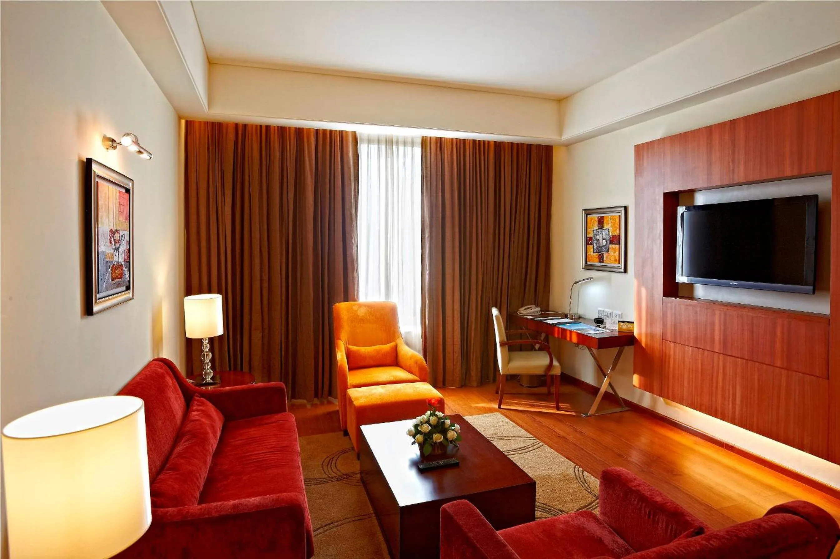 Communal lounge/ TV room in Radisson Blu Hotel Rudrapur