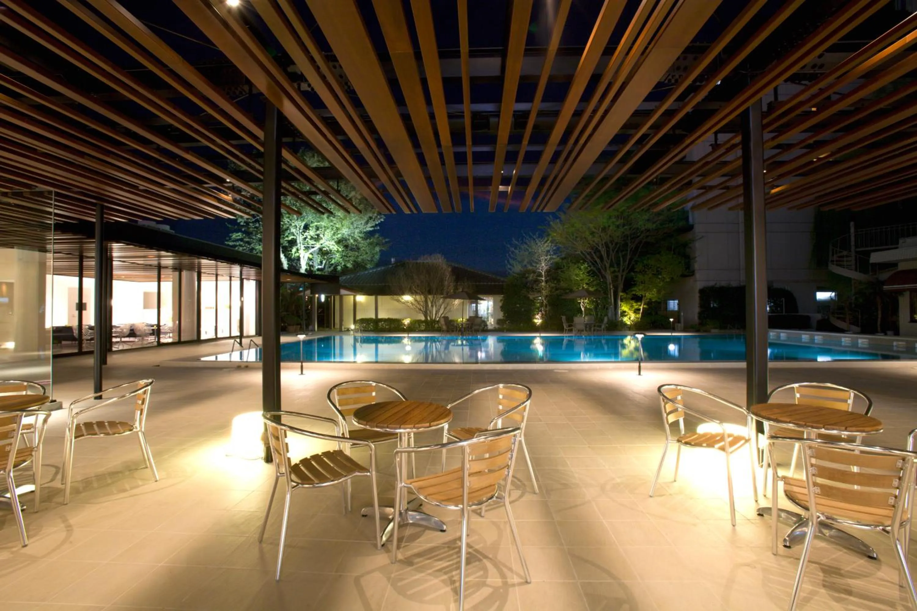 Pool view in Hotel Fuji