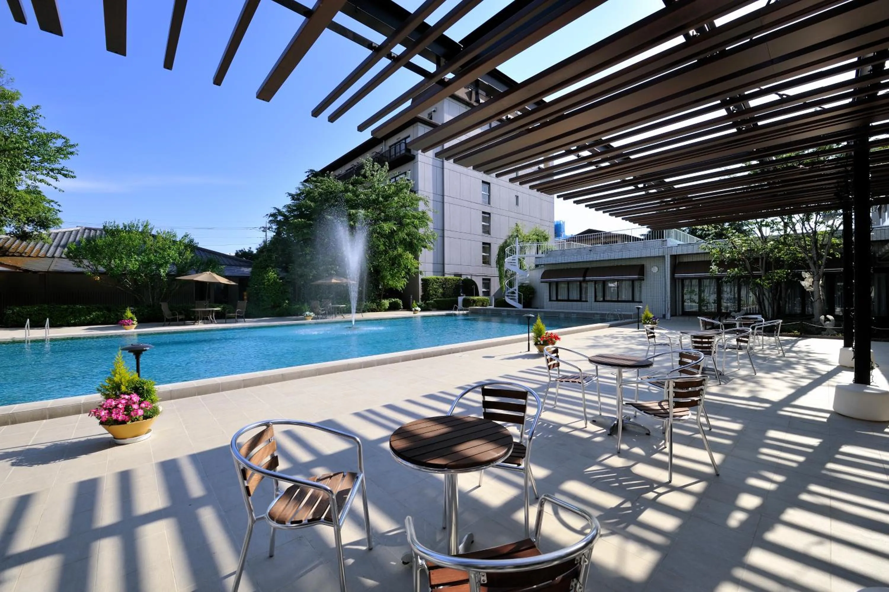 Pool view in Hotel Fuji