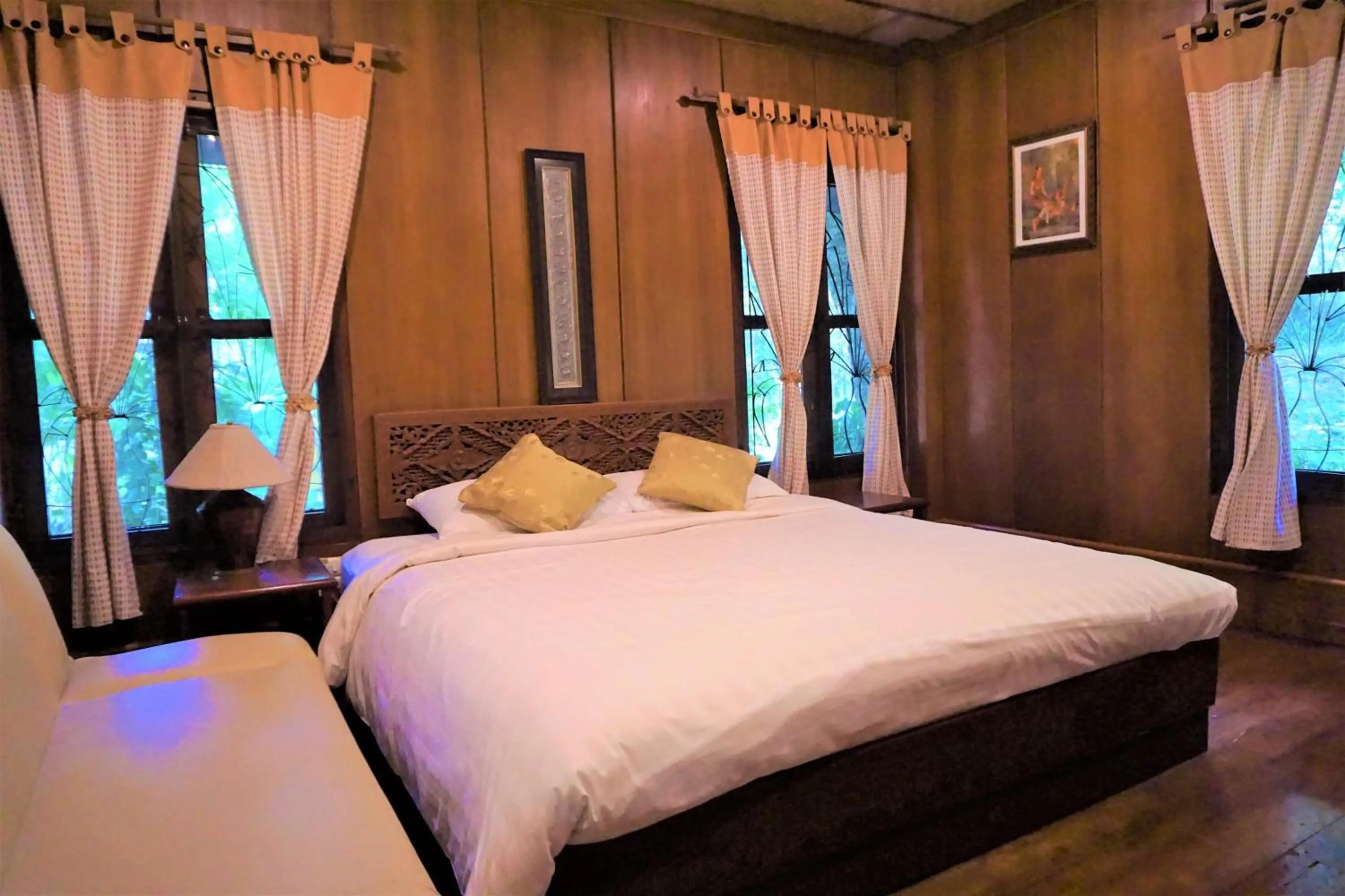 Photo of the whole room, Bed in Bhupimarn Garden House