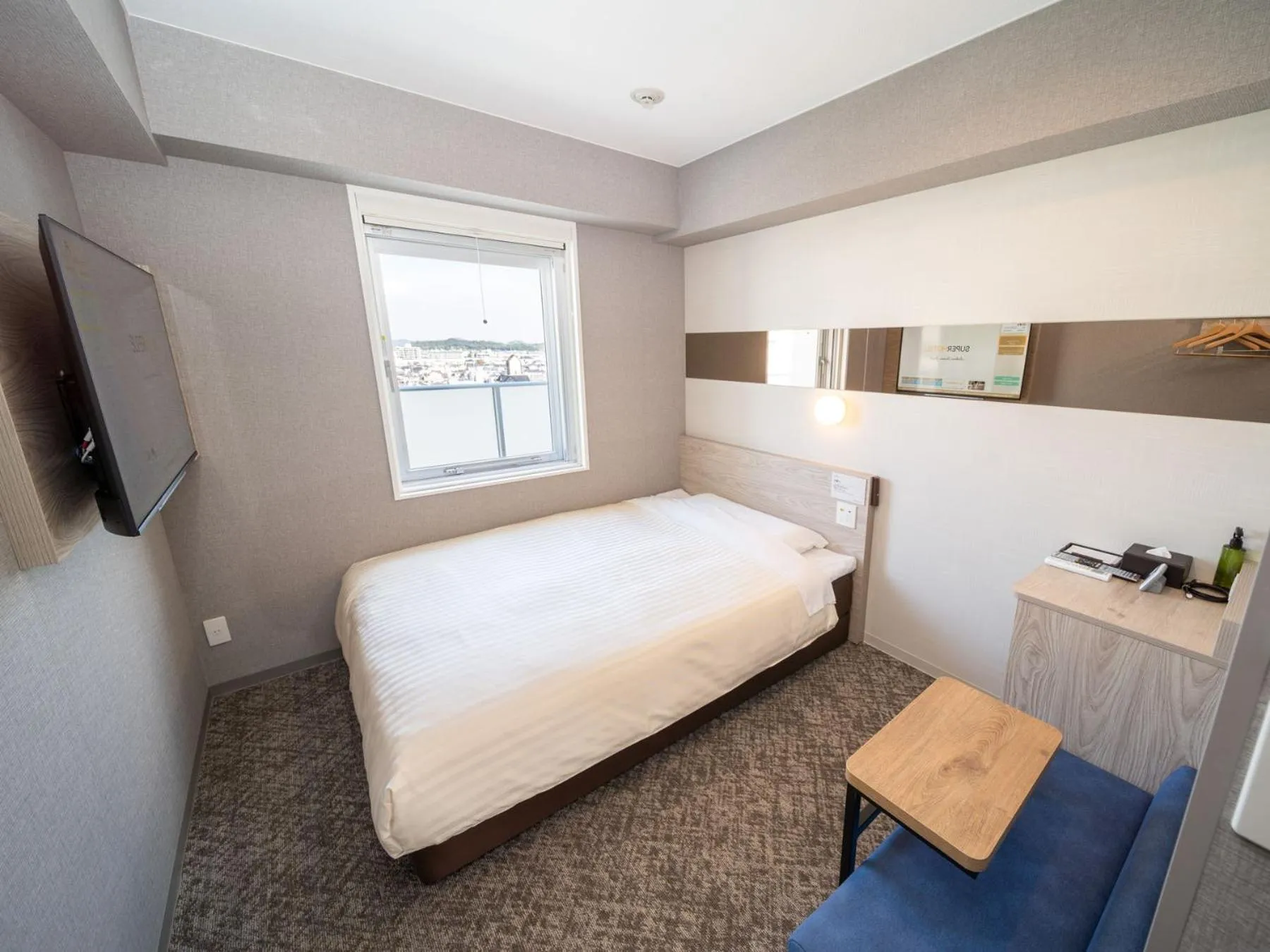 Bed in Super Hotel Mitazono Sendai Airport