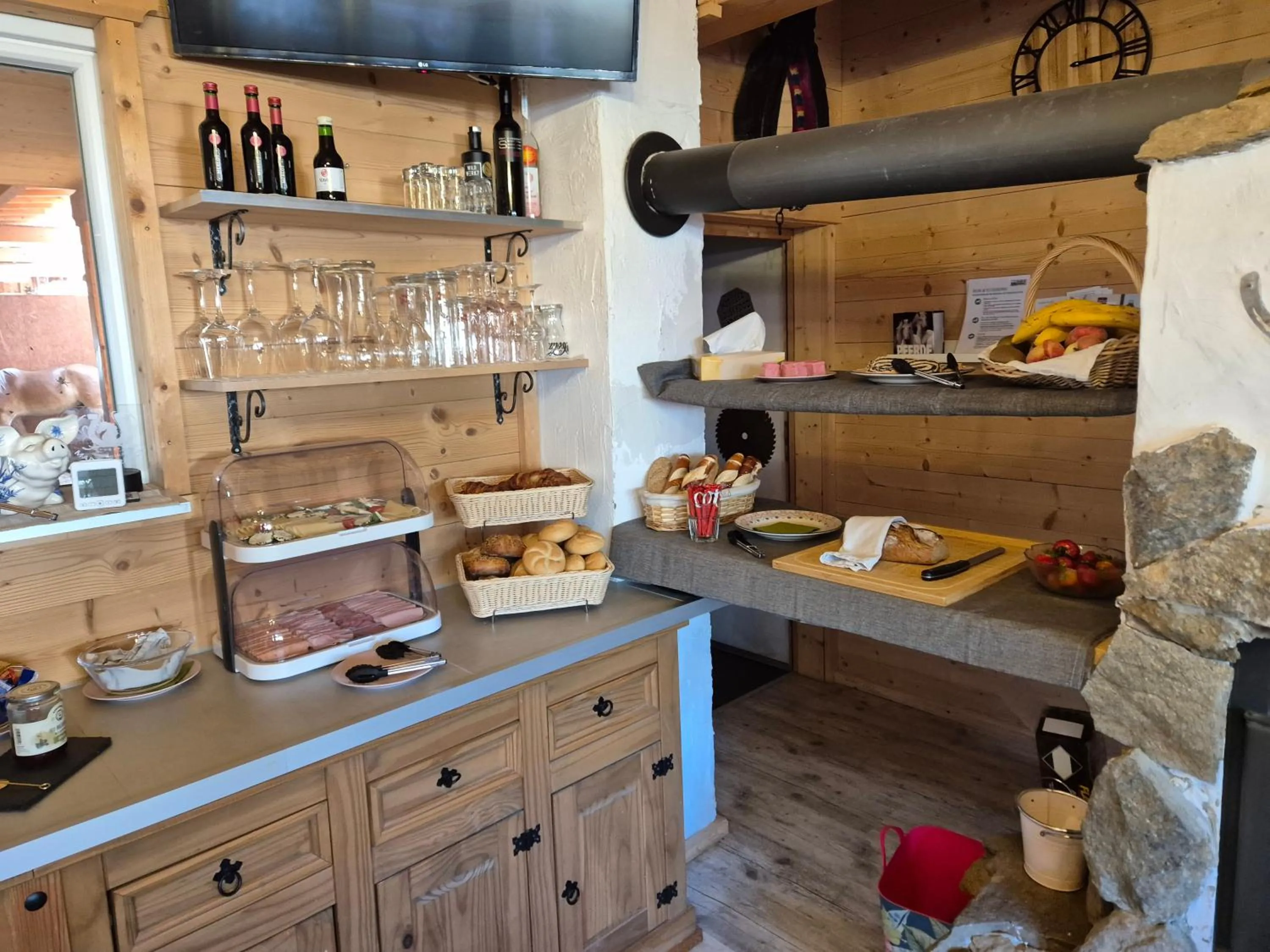 Buffet breakfast in B&B Margit's Ranch Urlaub am Pferdehof