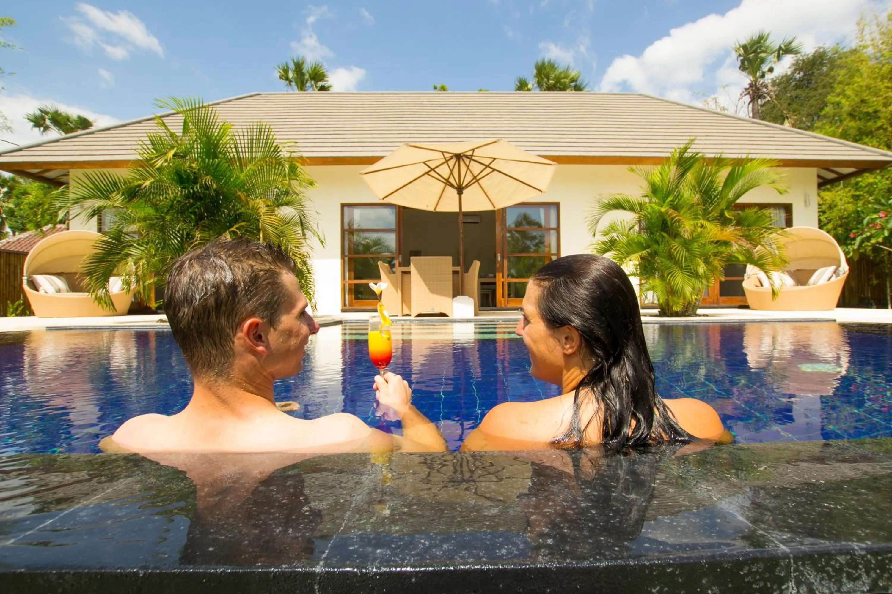 Pool view in Kubu Indah Dive & Spa Resort