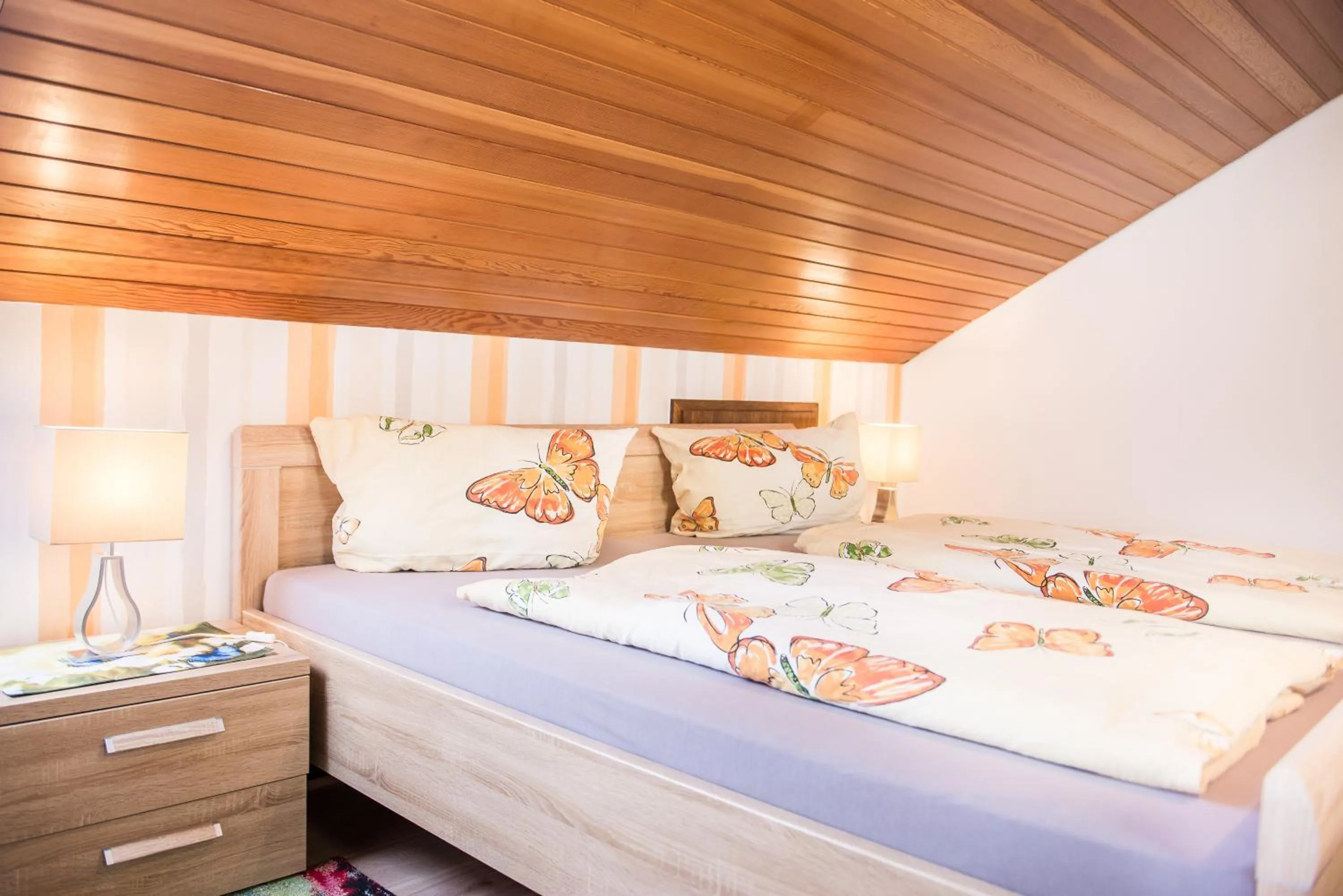 Bed in Hotel Burgblick