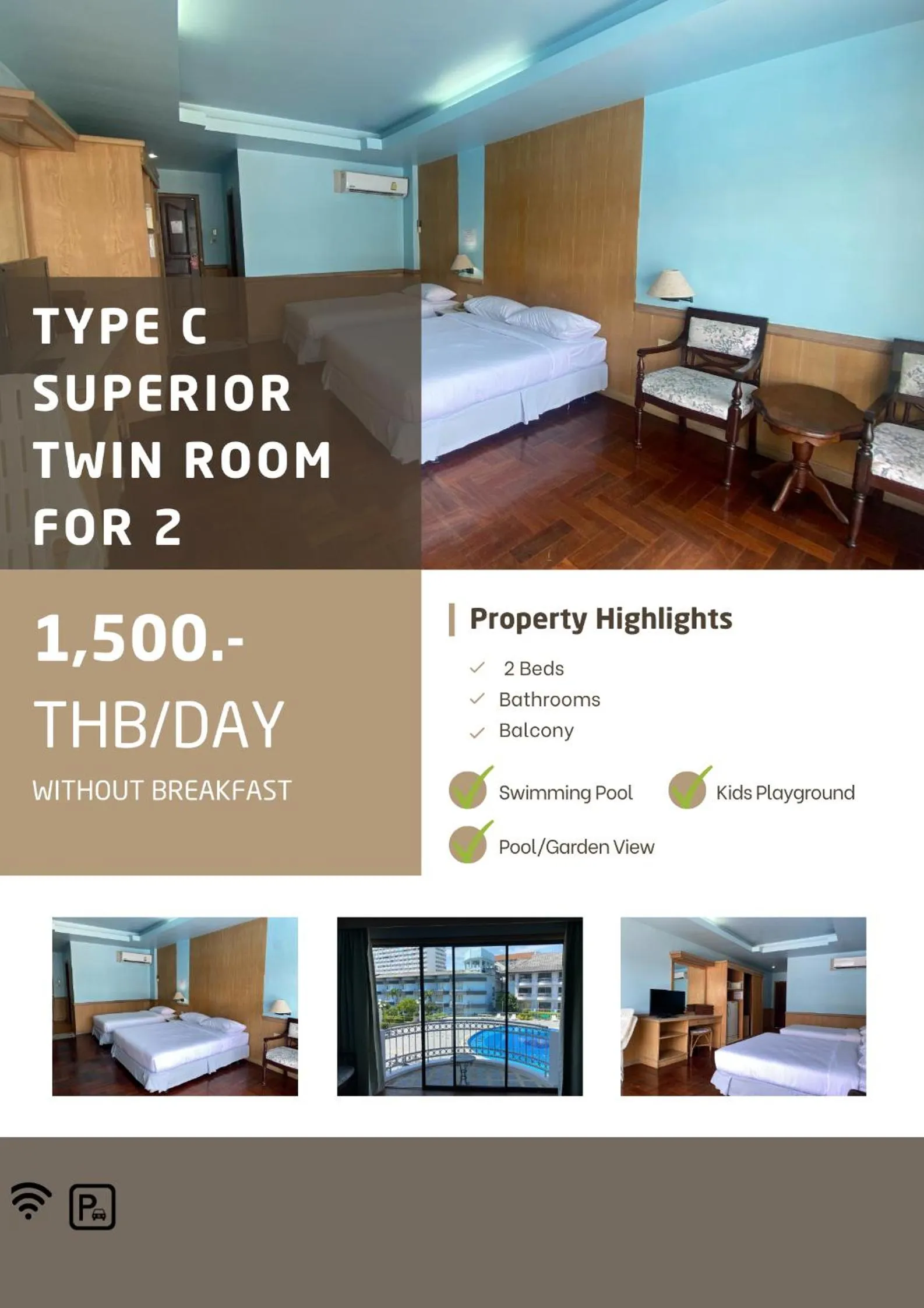 Bed in Silversand Villa Hotel