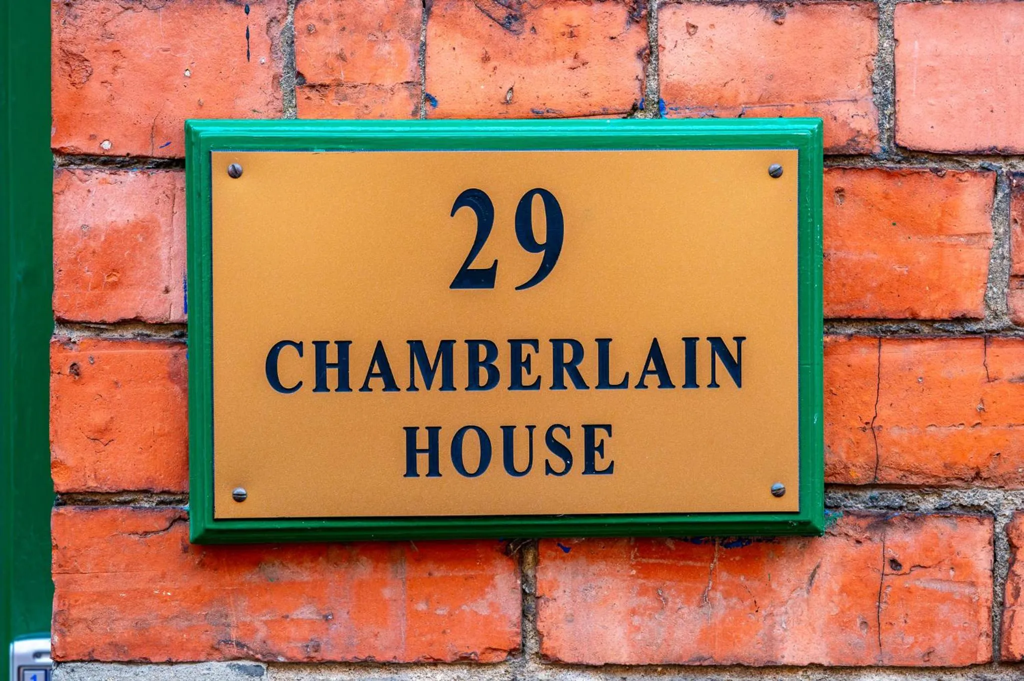 Property logo or sign in Chamberlain House
