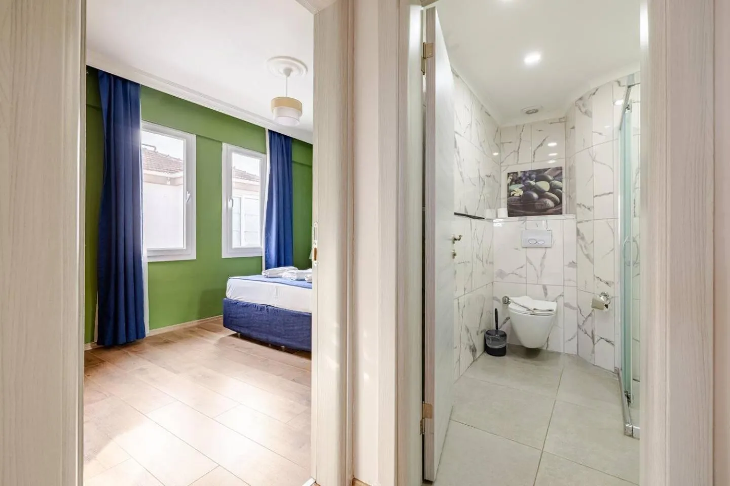 Toilet, Bed in Nehir Apart Hotel