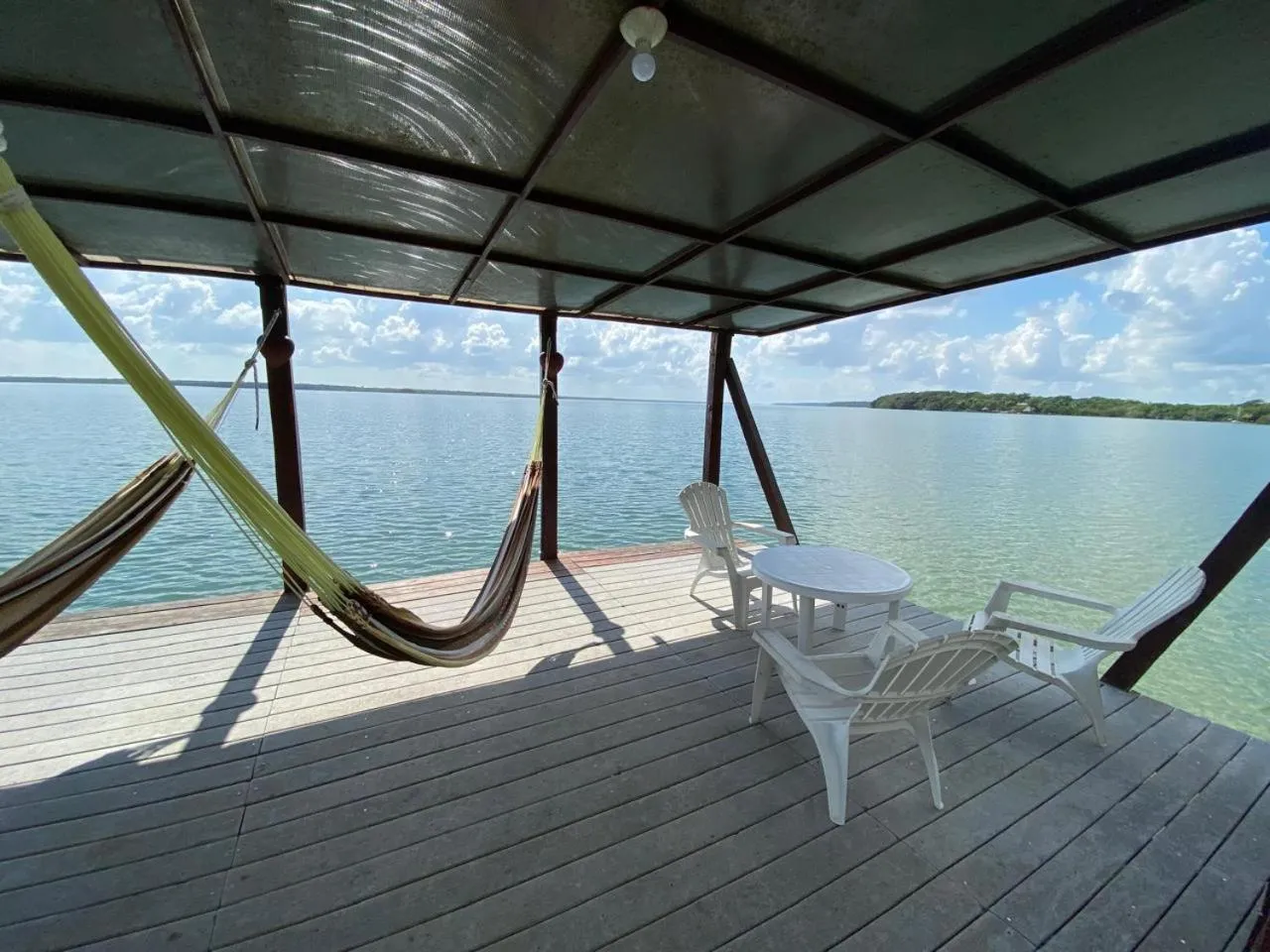 Lake view in Coras Place Bacalar Lagoon front
