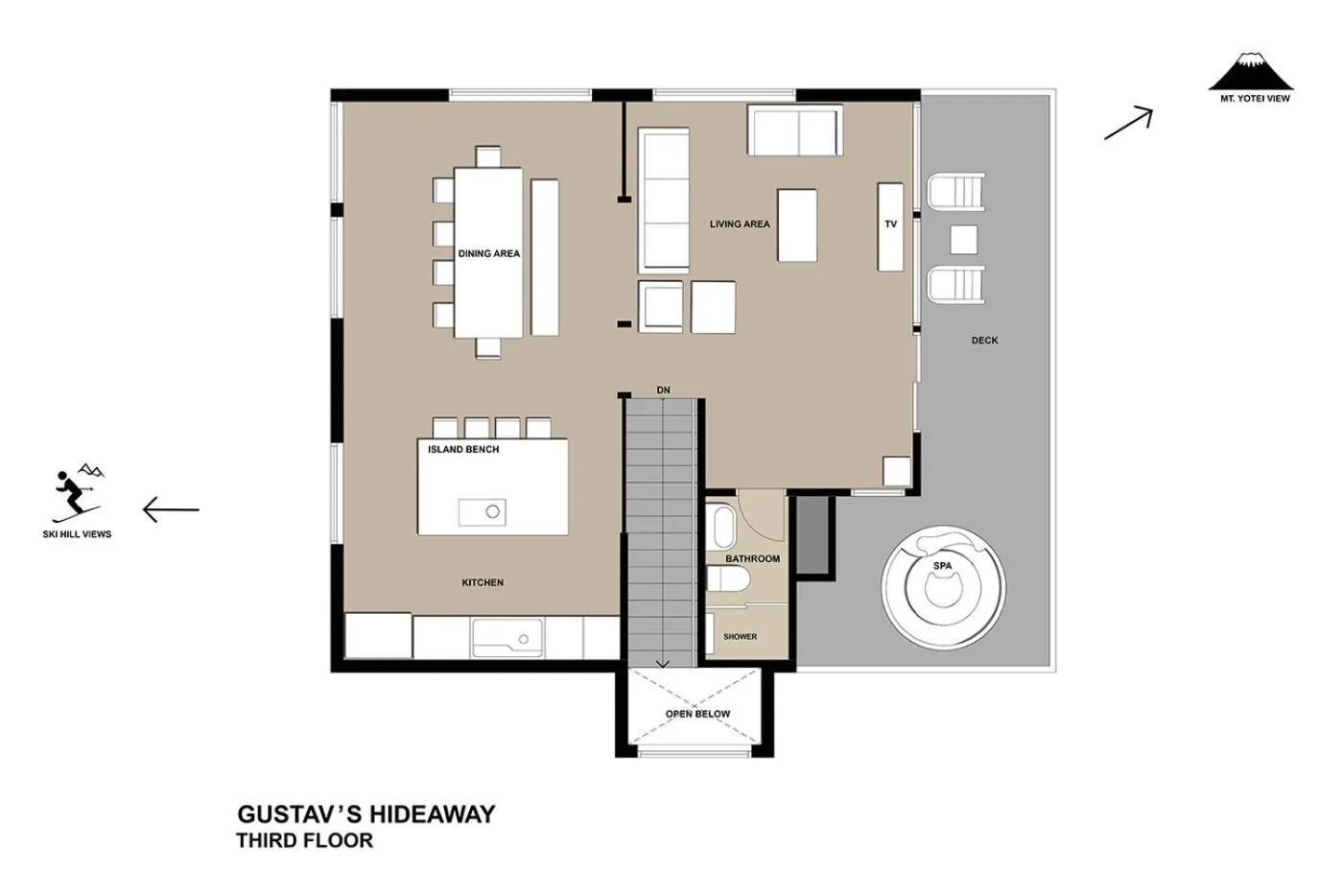 Floor plan in Gustav's Hideaway by H2 Life