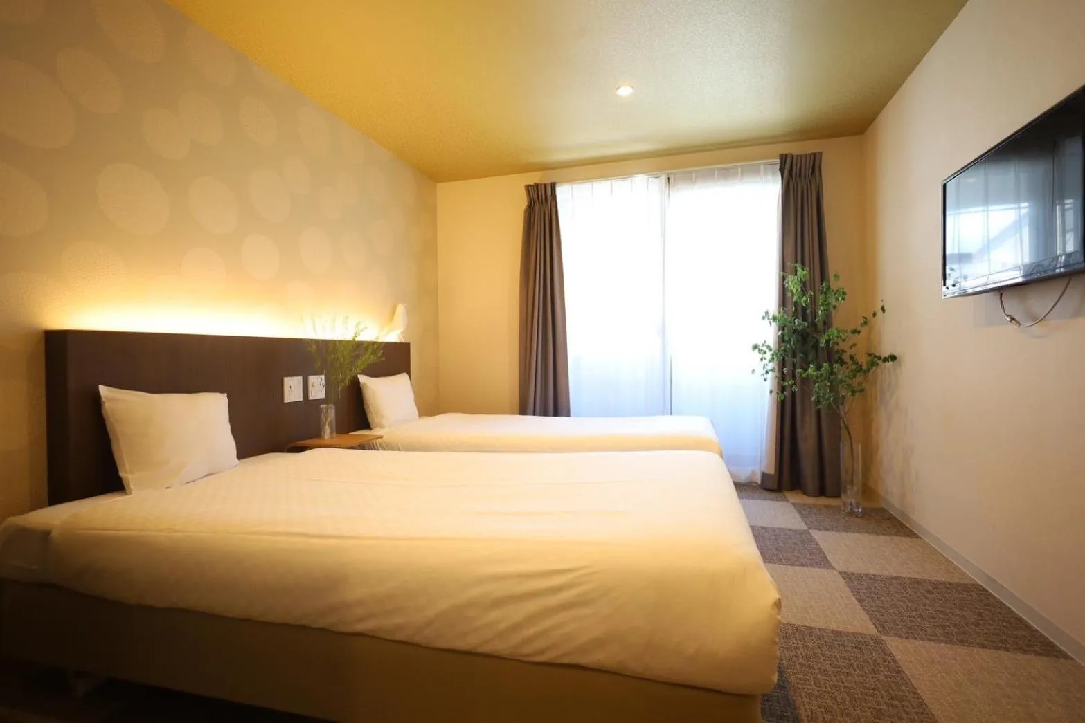 Bed in HOTEL THE POINT Kiyomizu Gojo