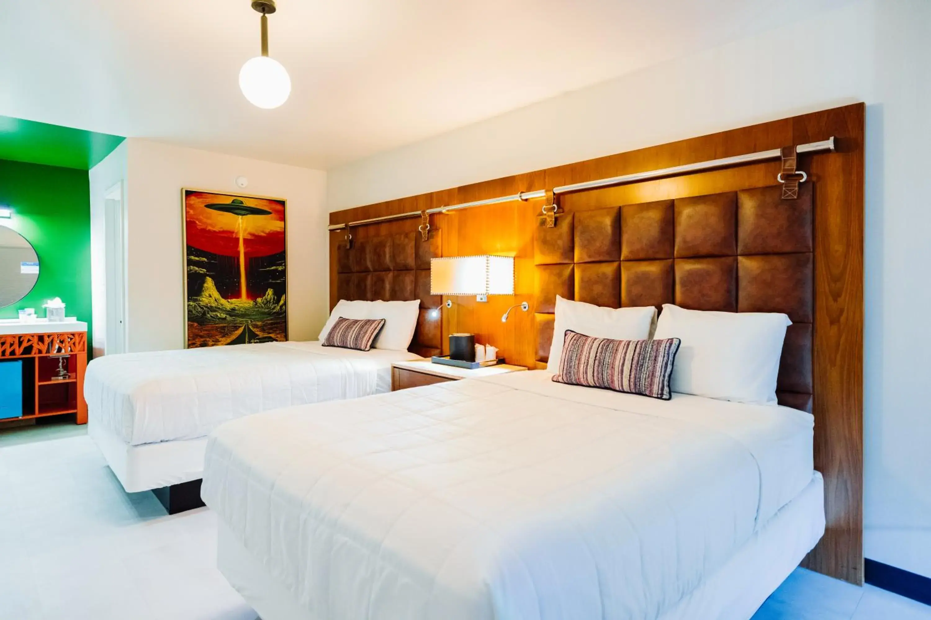 Queen Room with Two Queen Beds - Courtyard View in Heights House Hotel - Houston Heights Downtown, an Ascend Collection Hotel Queen Room with Two Queen Beds - Courtyard View in Heights House Hotel - Houston Heights Downtown, an Ascend Collection Hotel