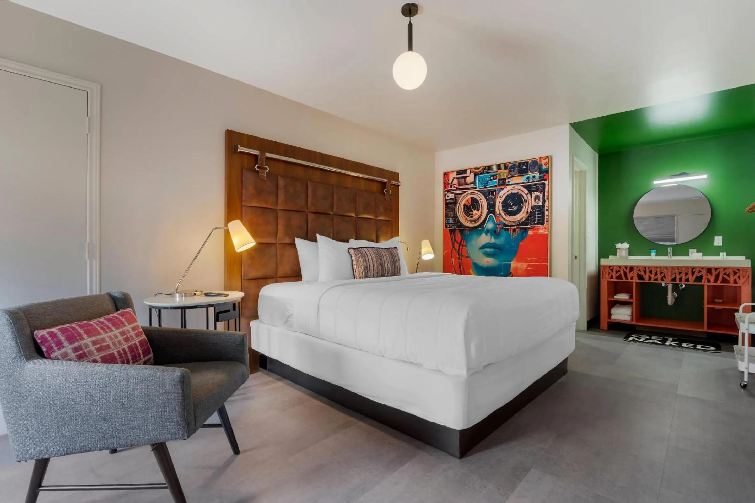 Bedroom, Bed in Heights House Hotel - Houston Heights Downtown, an Ascend Collection Hotel