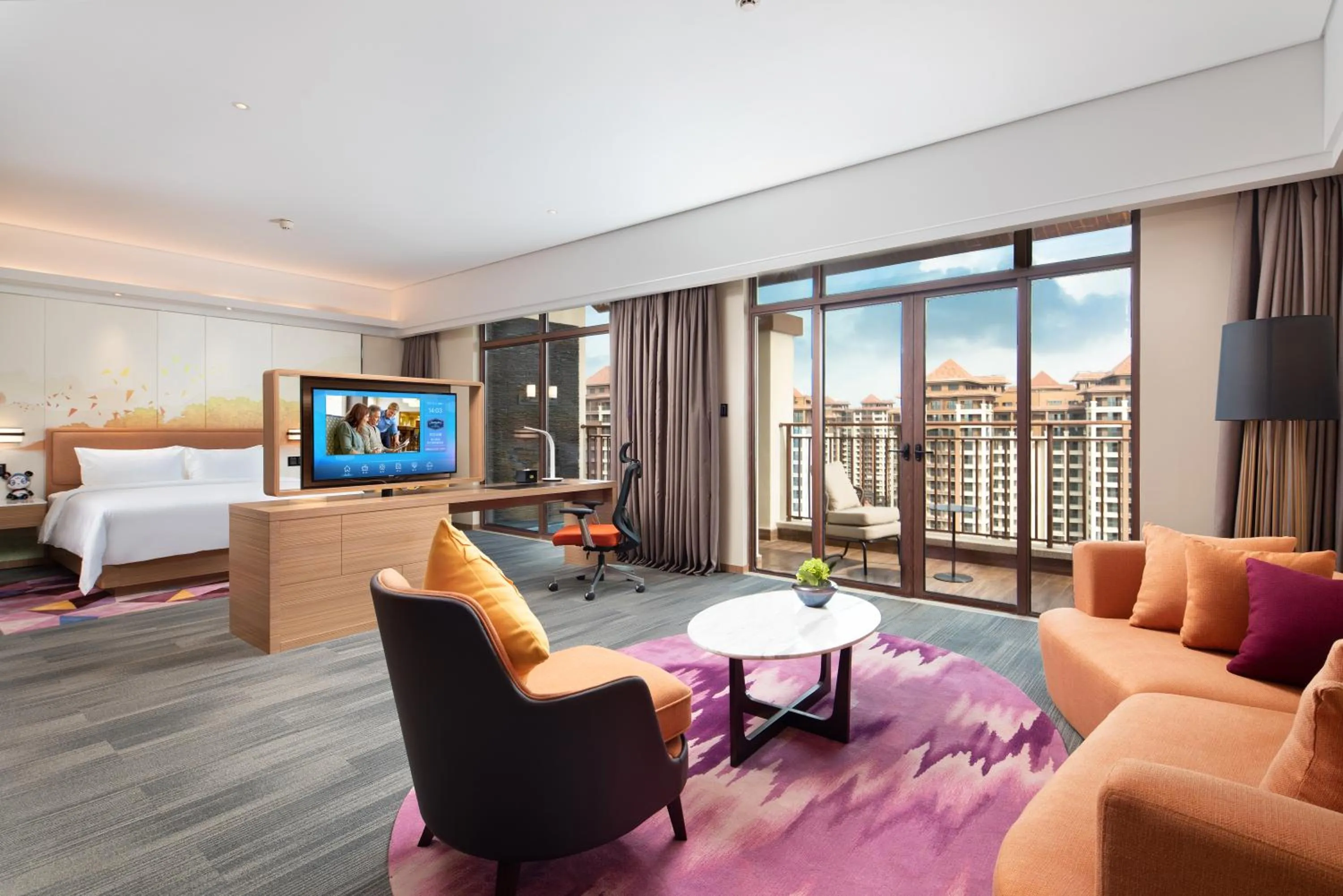 Living room, Bed in Hampton by Hilton Nanhai Haikou