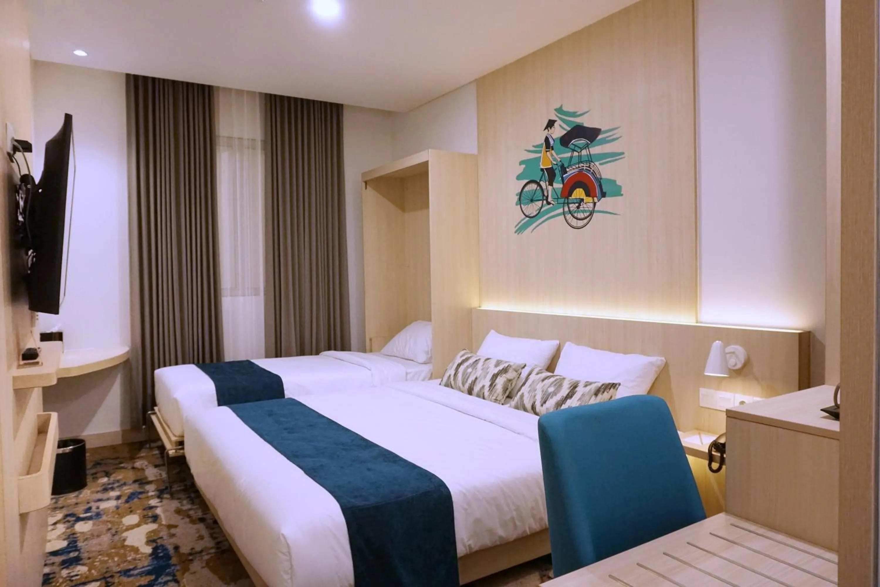 Bedroom, Bed in Cordia Hotel Yogyakarta - Hotel Dalam Bandara