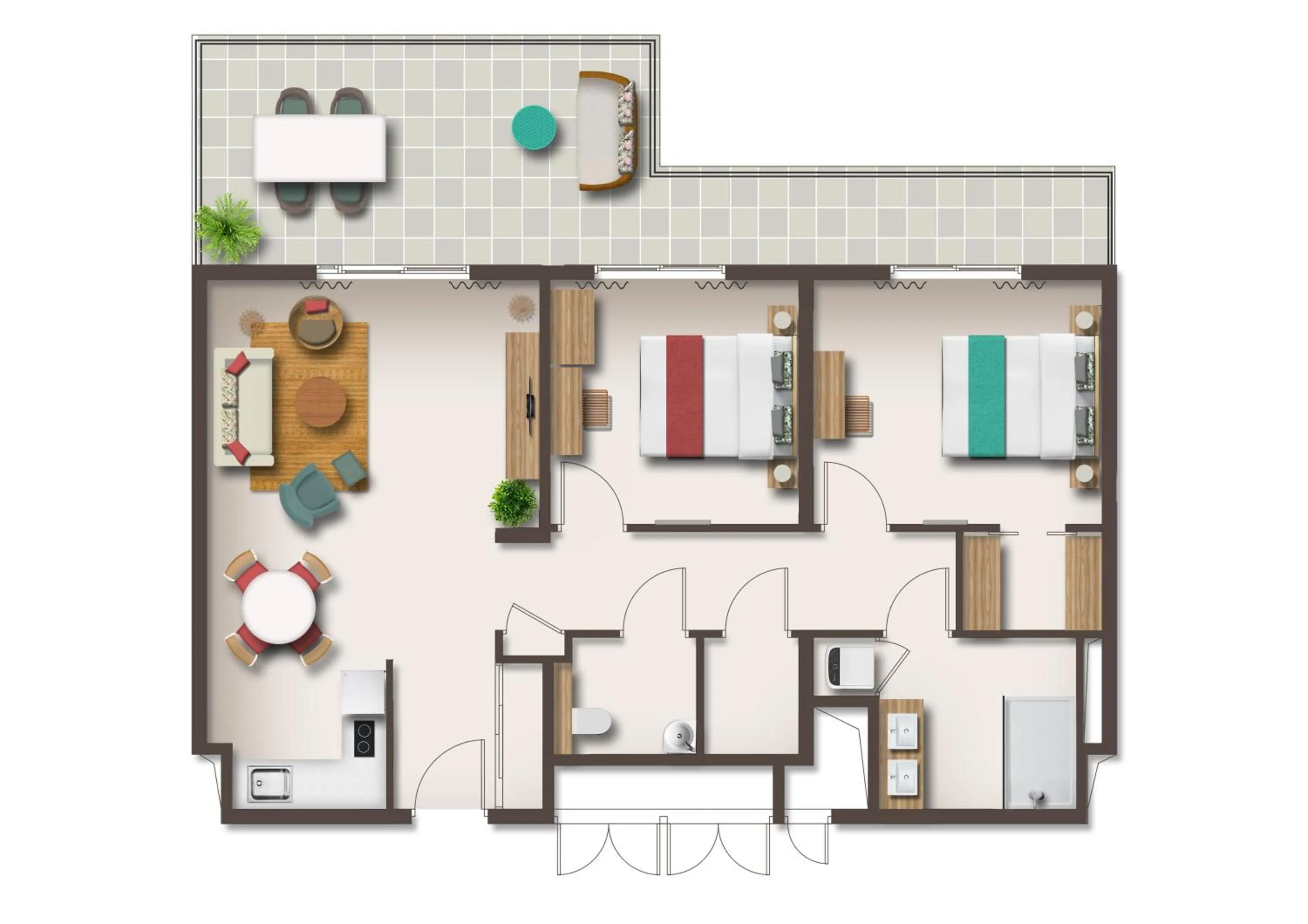 Floor plan in Domaine de Grand Baie