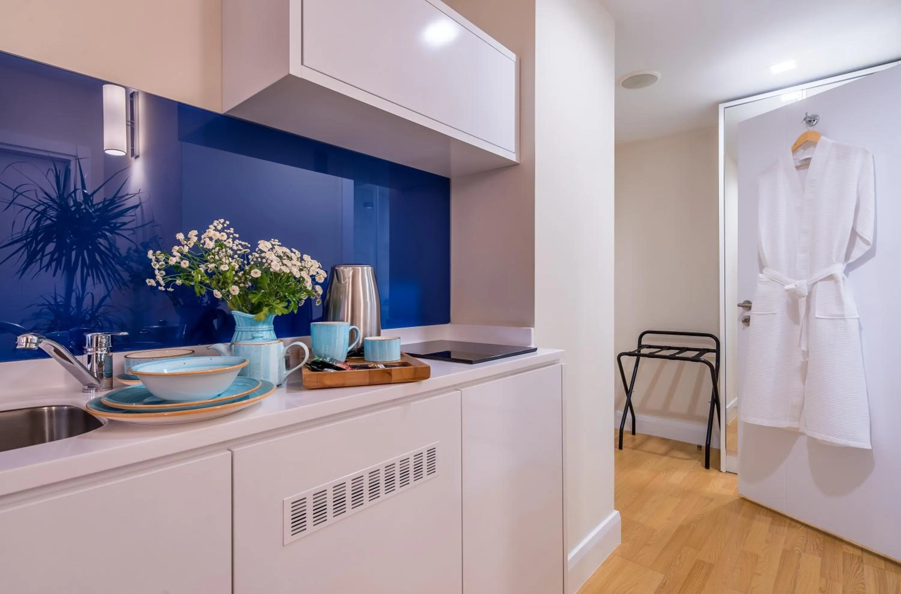 Kitchen or kitchenette in Orbi City Hotel Official