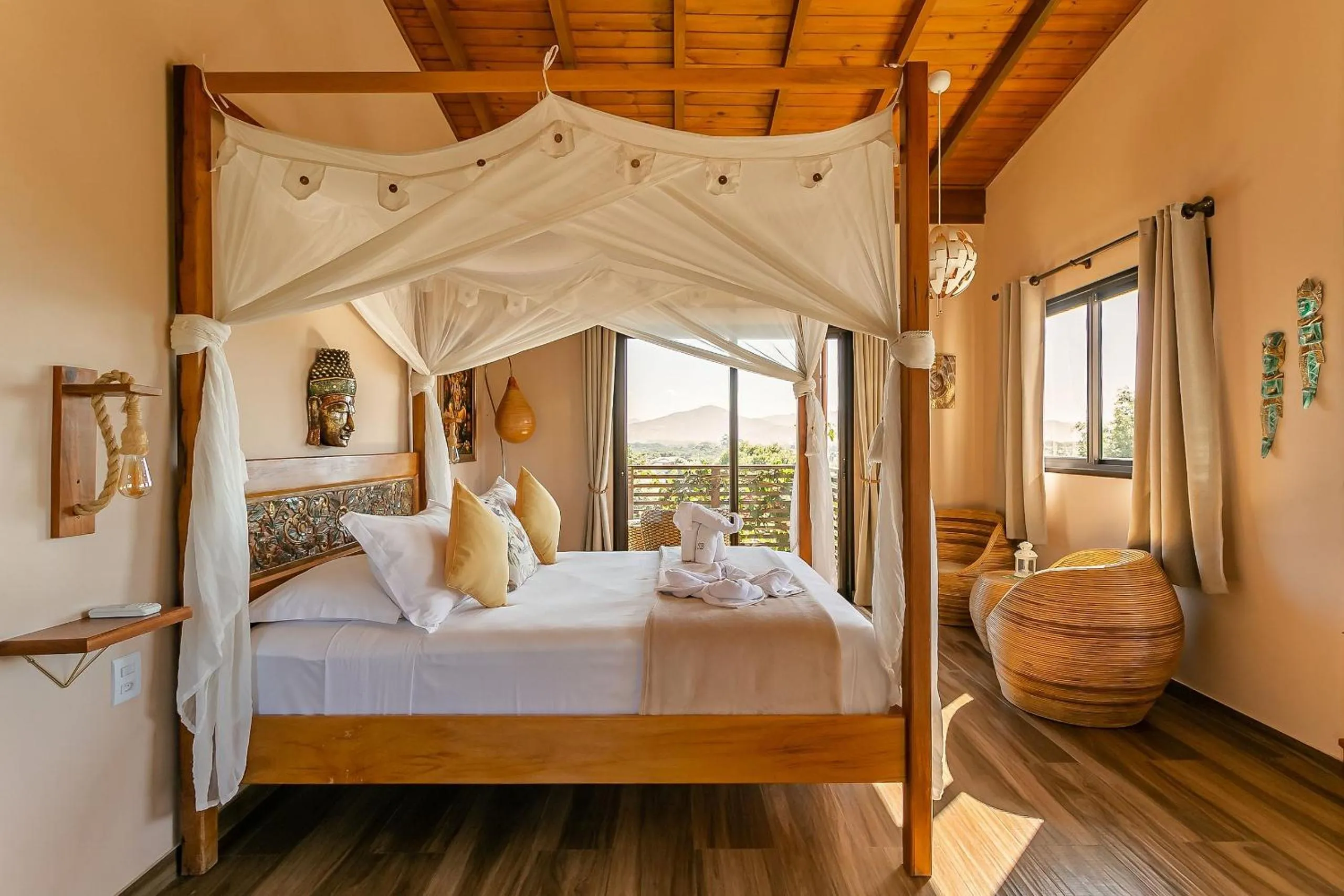 Bedroom, Bed in Shiva Boutique Hotel - Praia do Rosa