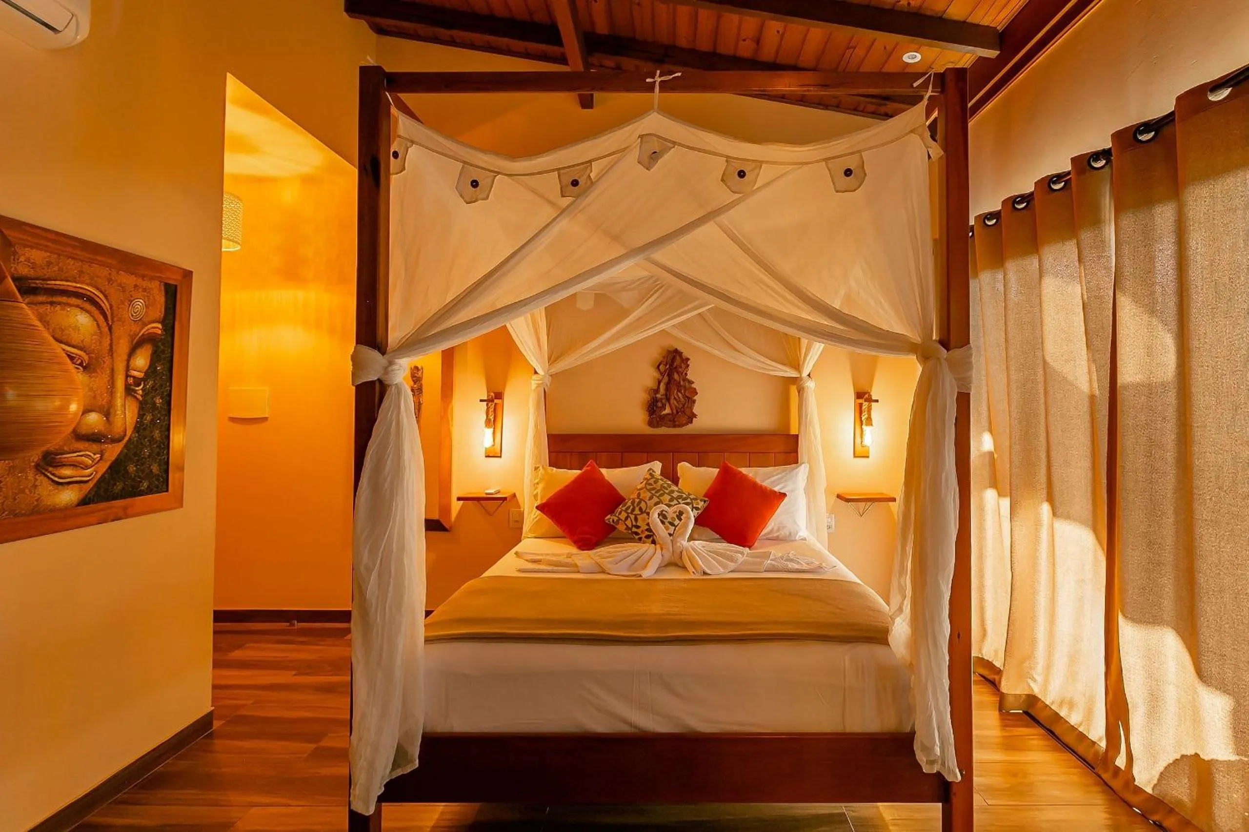 Bedroom, Bed in Shiva Boutique Hotel - Praia do Rosa