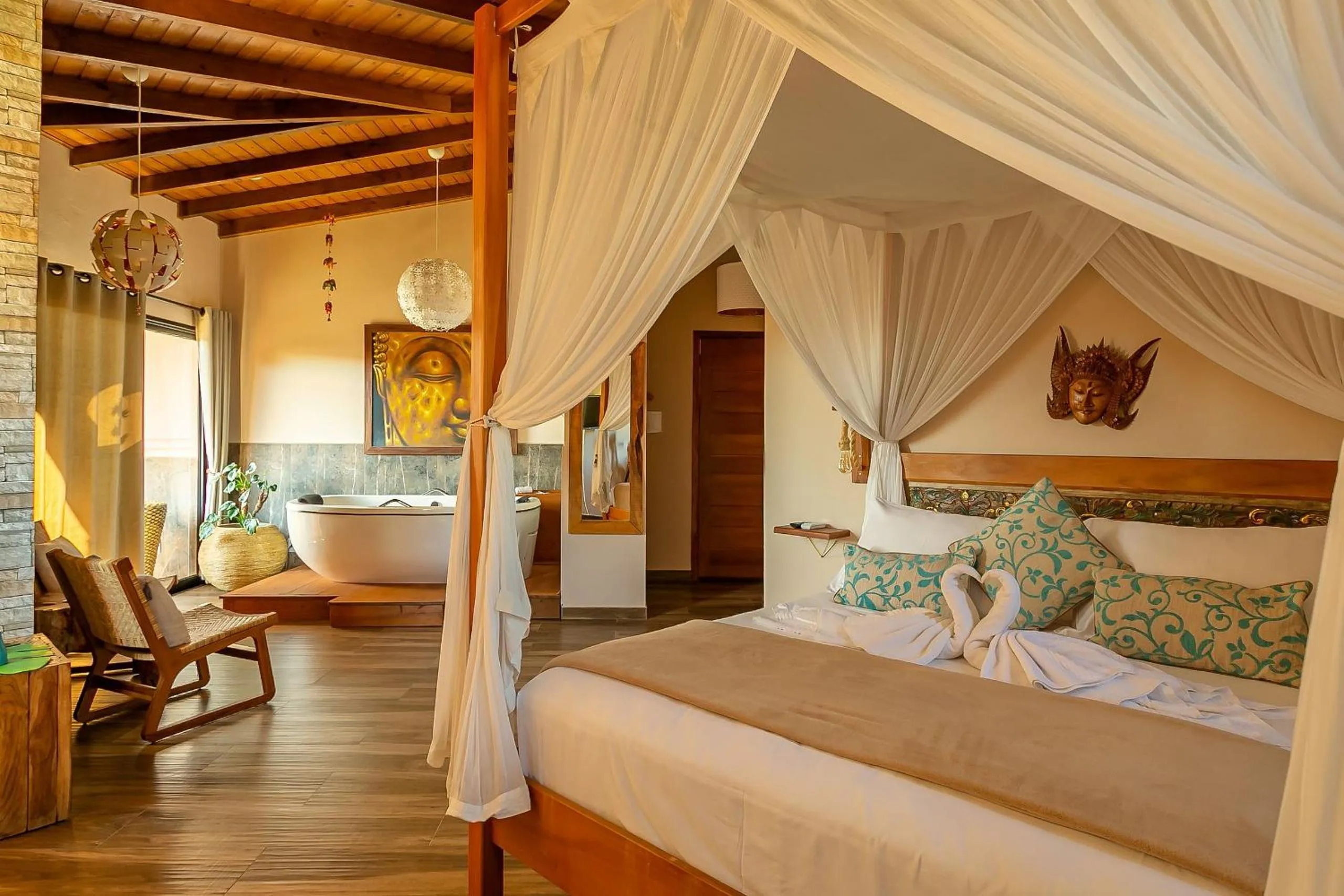 Bedroom, Bed in Shiva Boutique Hotel - Praia do Rosa