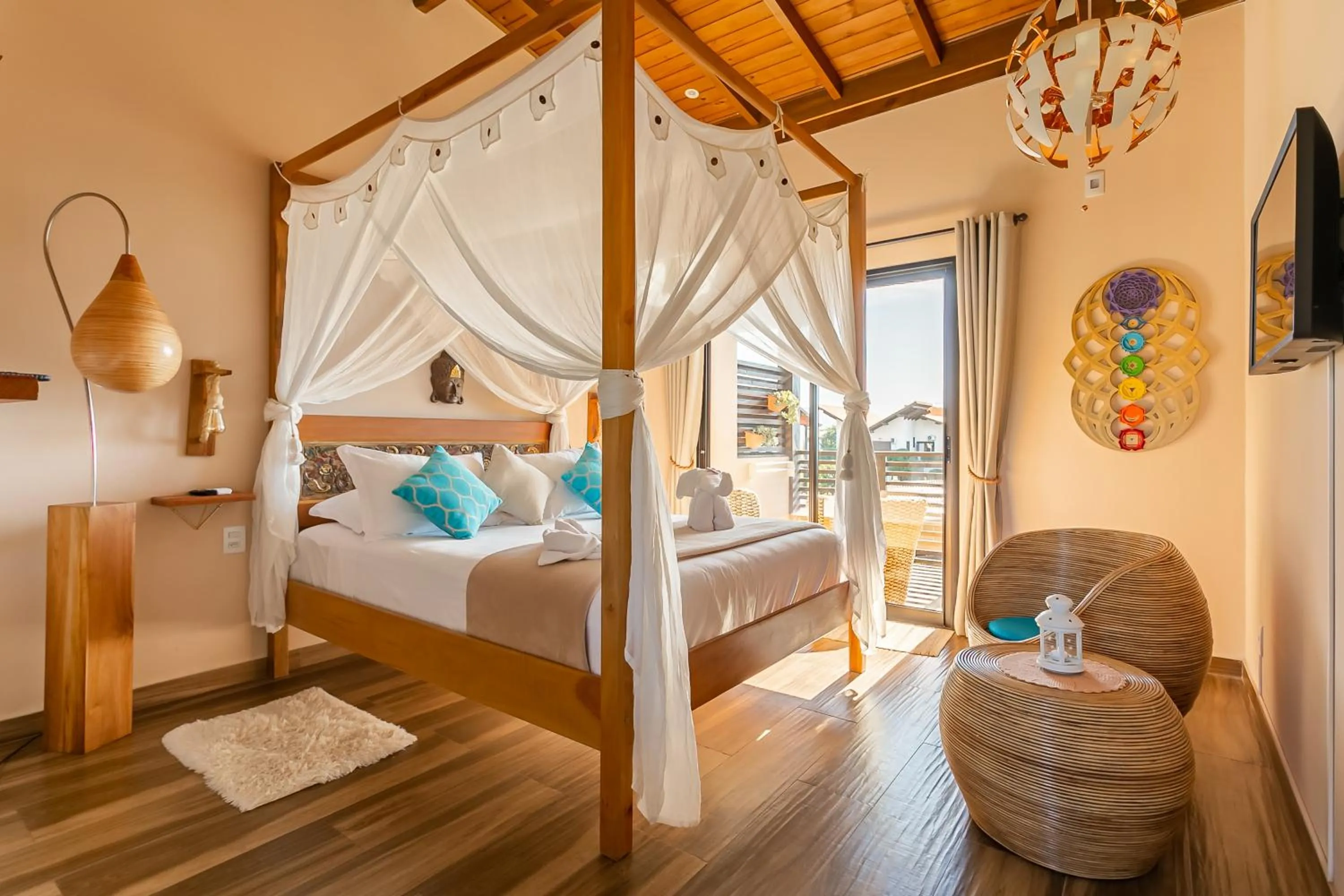 Bedroom, Bed in Shiva Boutique Hotel - Praia do Rosa