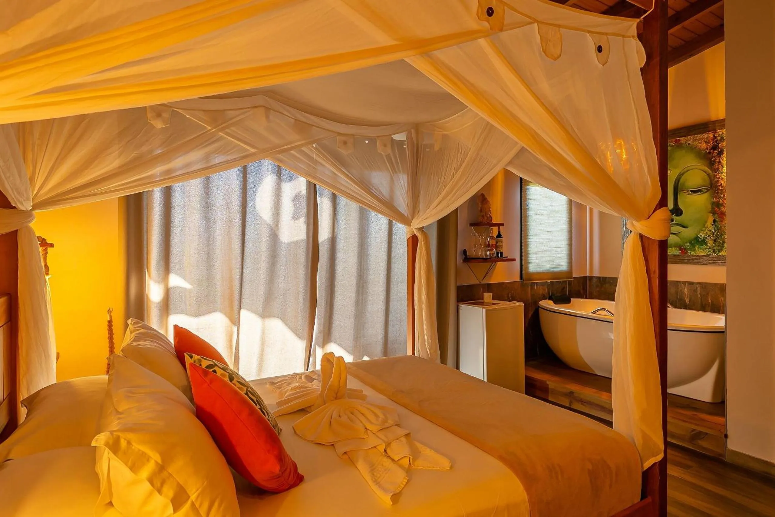 Bedroom, Bed in Shiva Boutique Hotel - Praia do Rosa