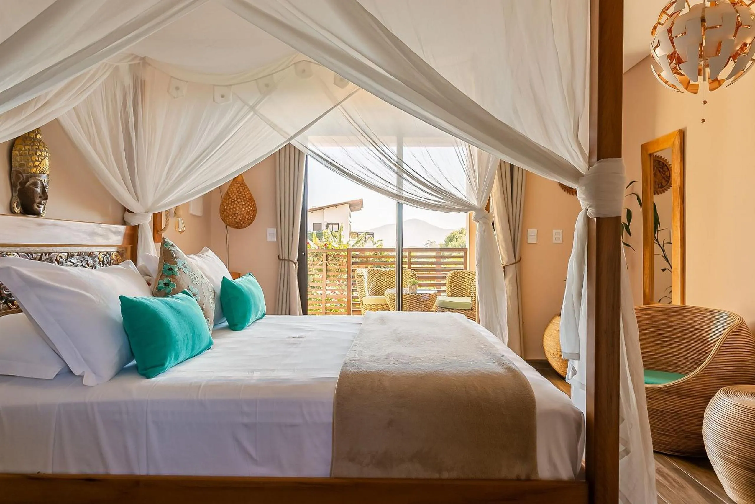 Bedroom, Bed in Shiva Boutique Hotel - Praia do Rosa