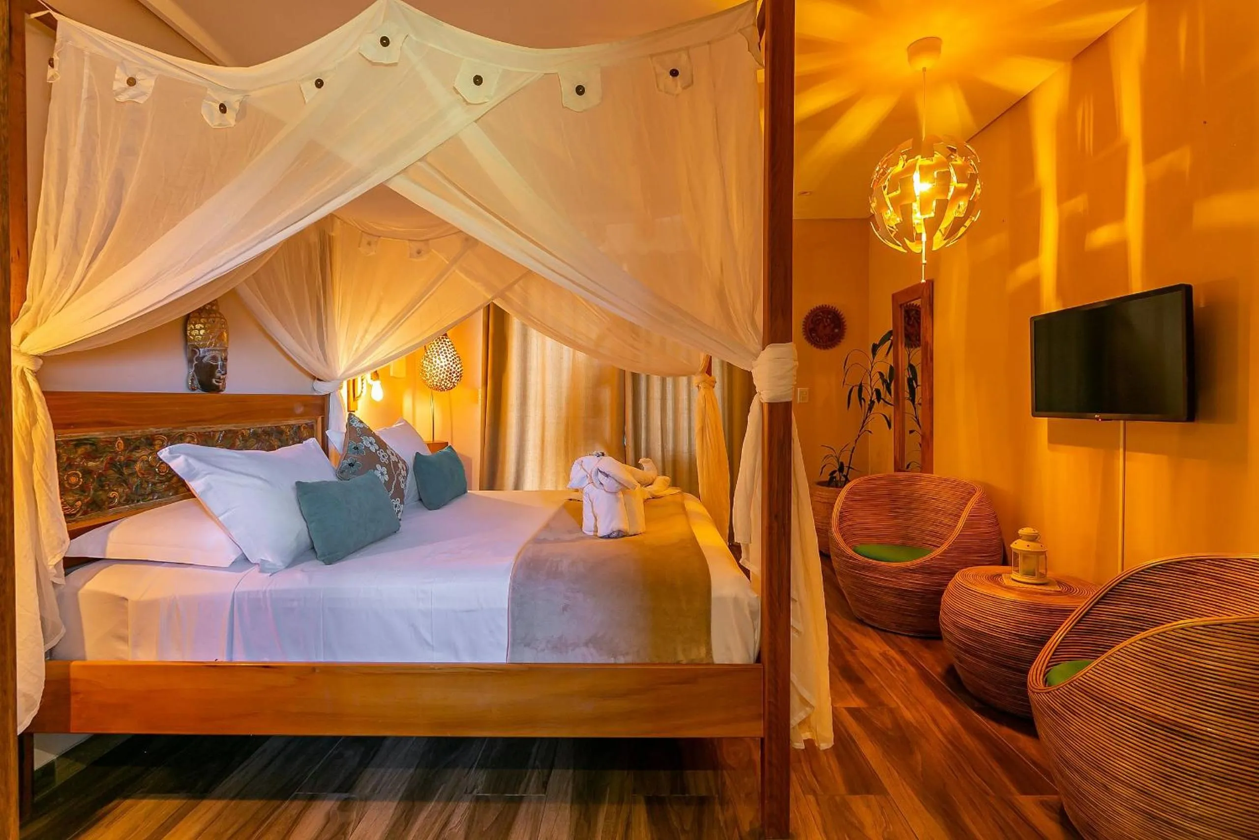 Bedroom, Bed in Shiva Boutique Hotel - Praia do Rosa