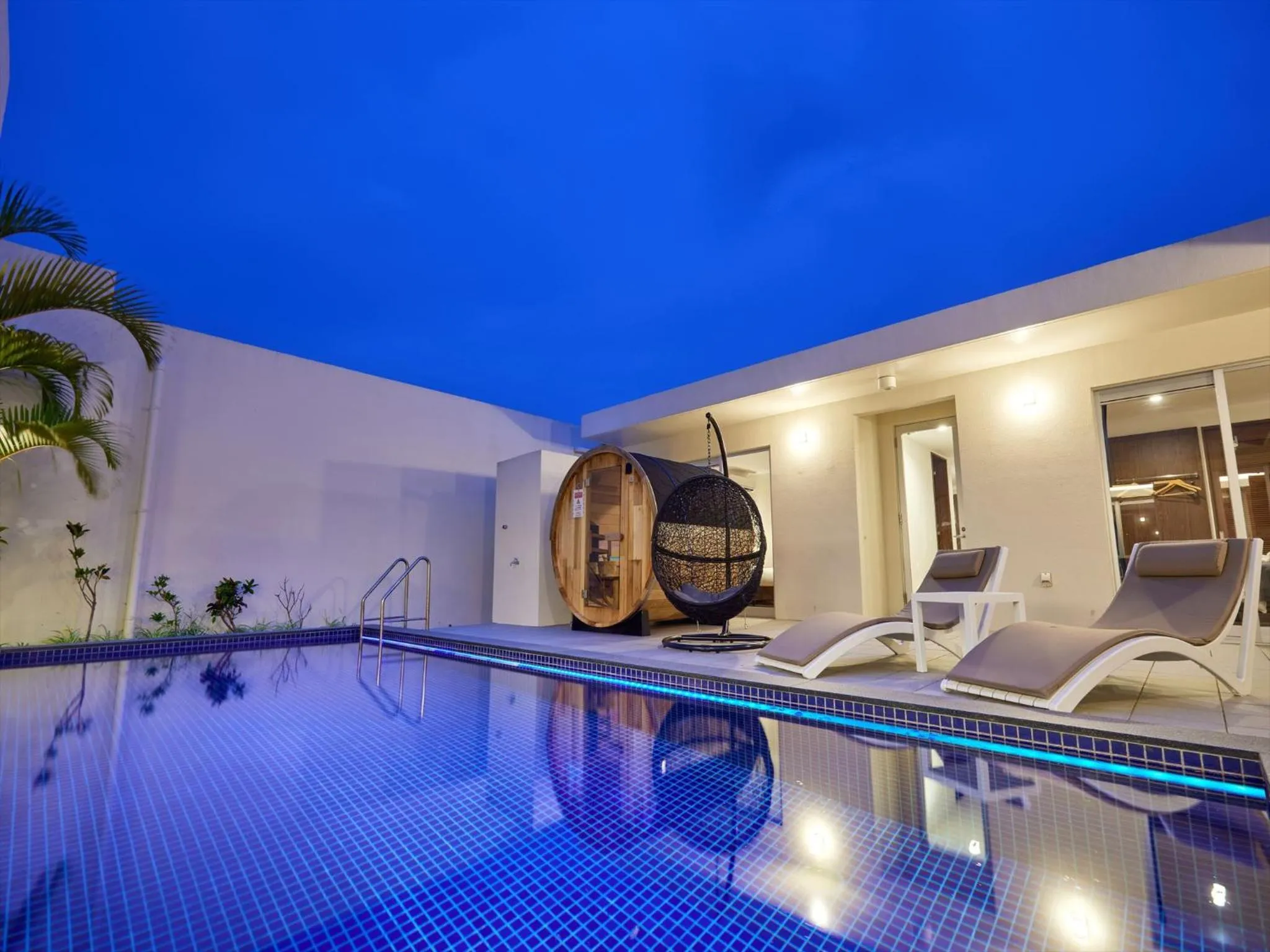 Pool view in The Pool & Sauna Villa MOTOBU