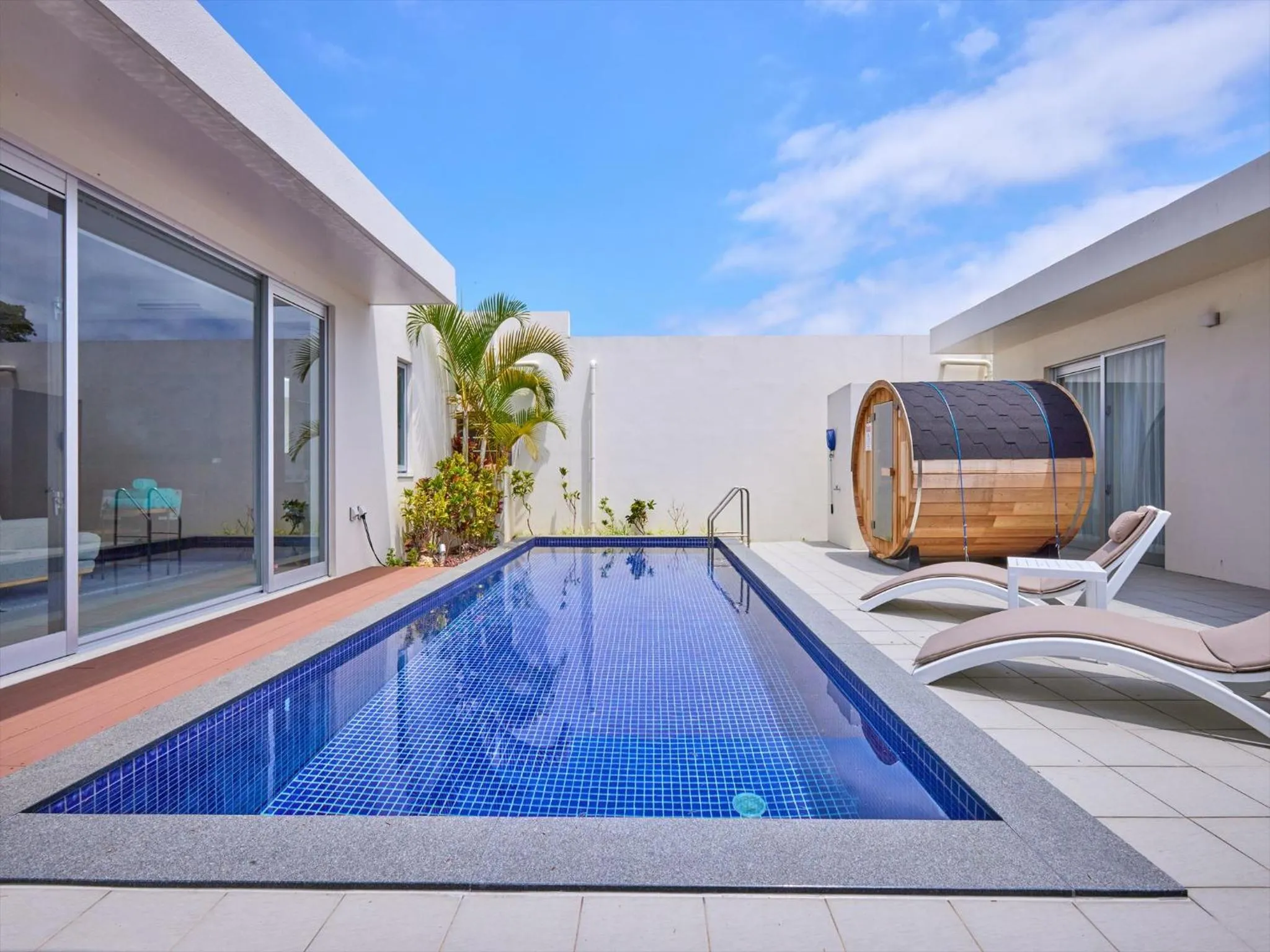 Pool view in The Pool & Sauna Villa MOTOBU