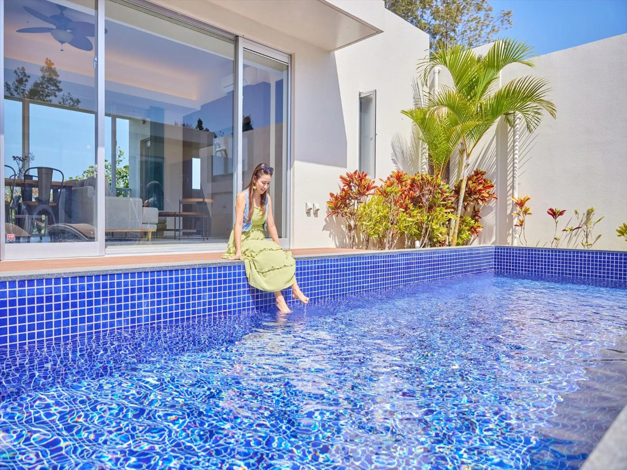 Pool view in The Pool & Sauna Villa MOTOBU