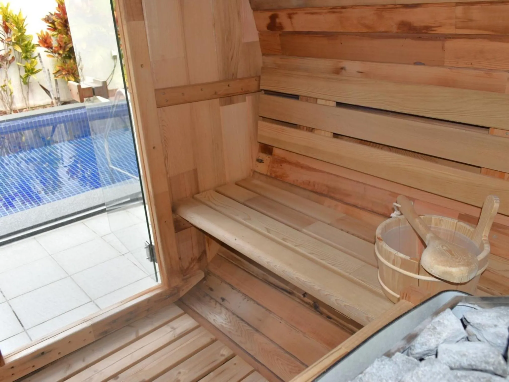 Sauna in The Pool & Sauna Villa MOTOBU