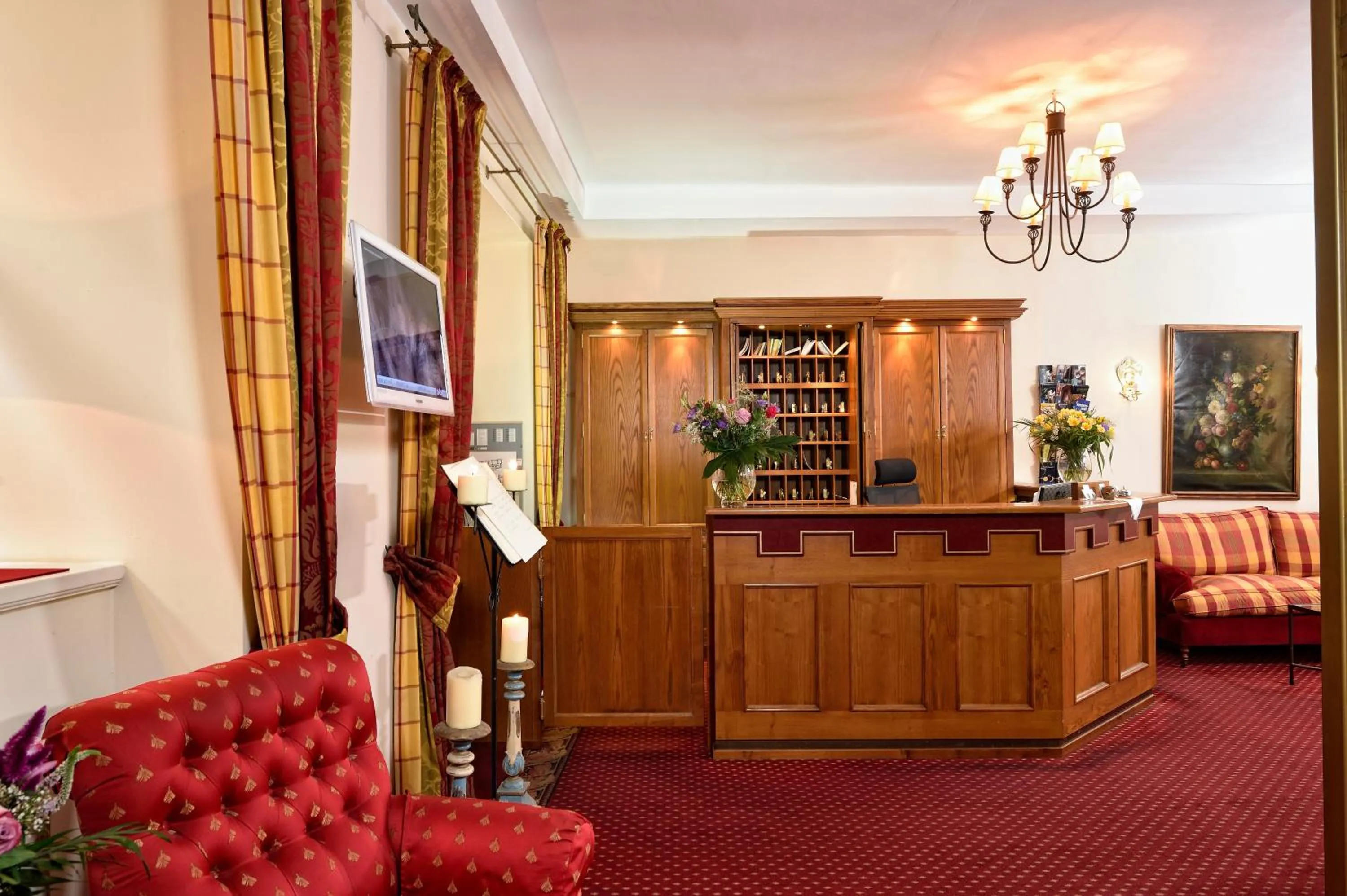 Lobby or reception in Hotel Graf von Mansfeld