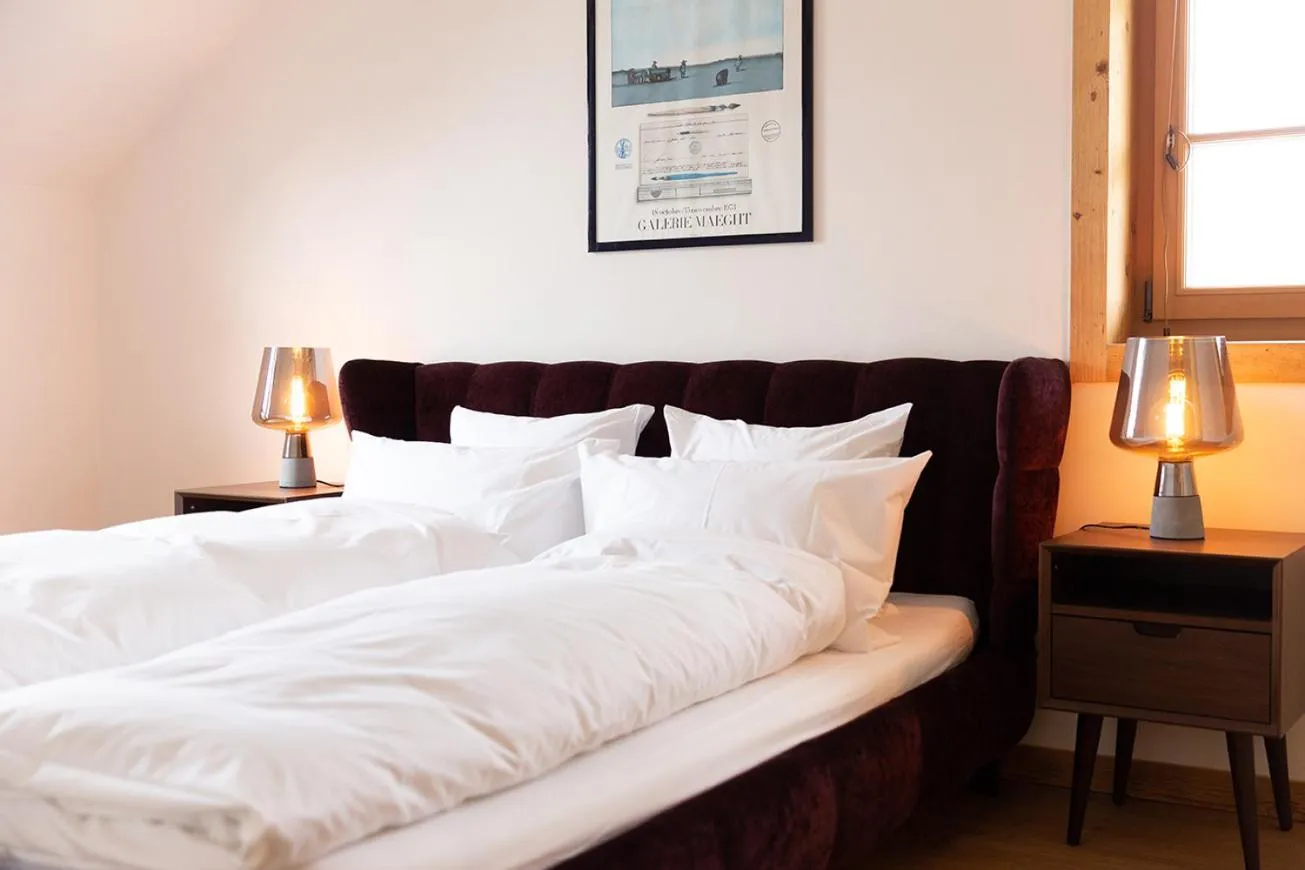 Bed in Gasthof zum Schlüssel La Méridienne Fribourg SA